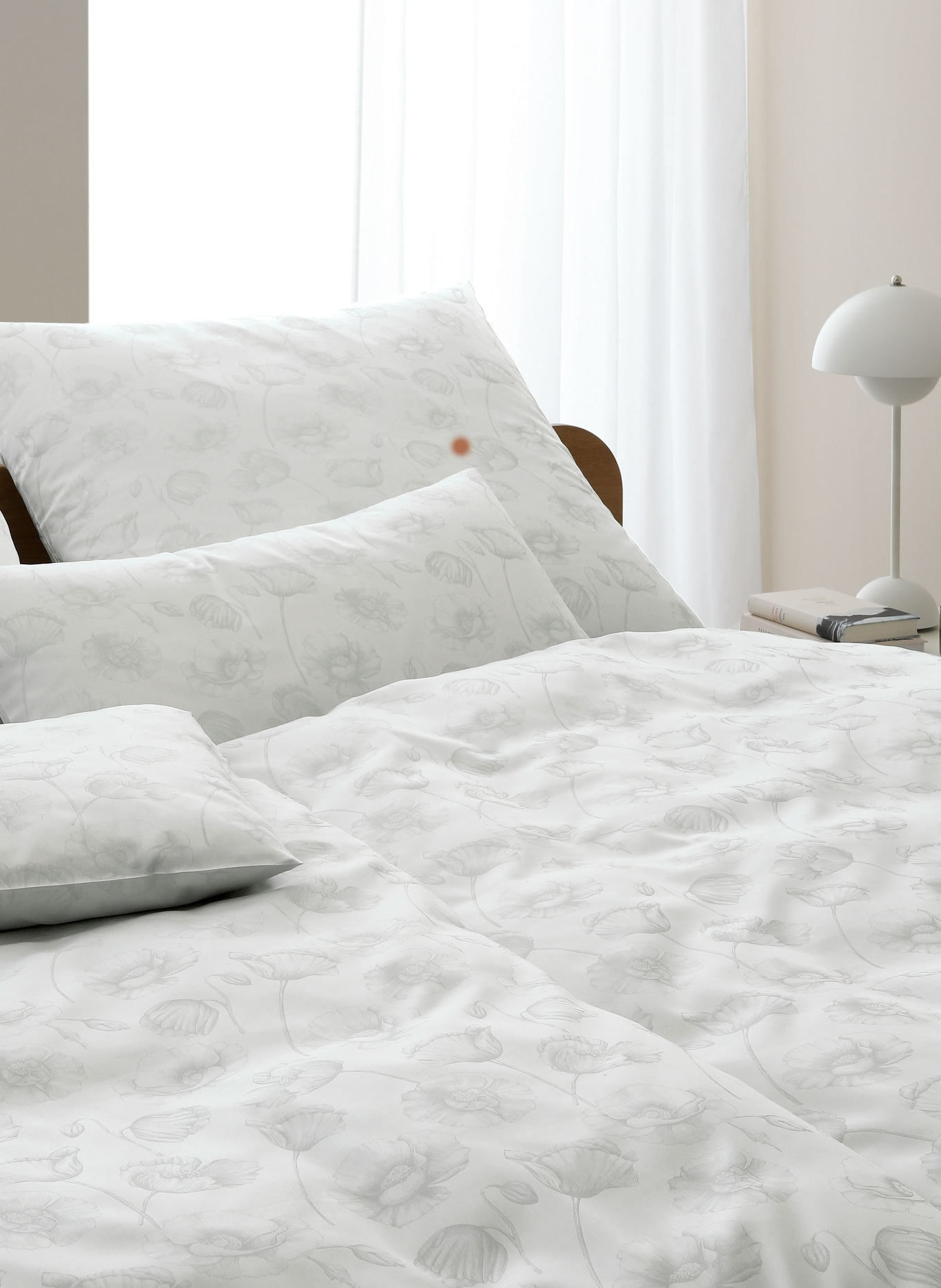 elegante Linge de lit POPPY: VERT CLAIR