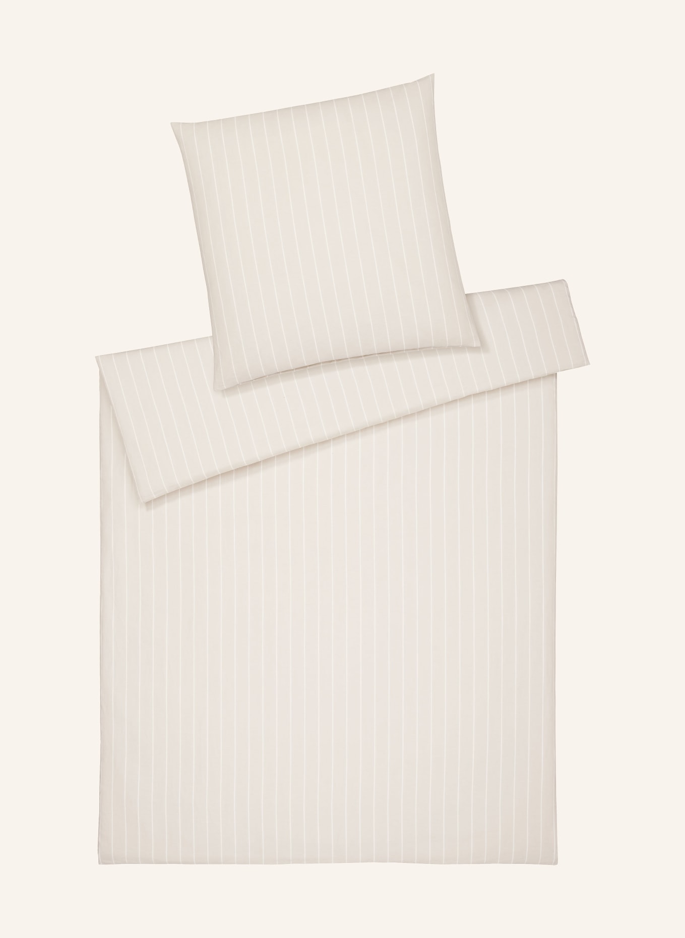 elegante Linge de lit HUMBLE avec lin: BEIGE / CRÈME