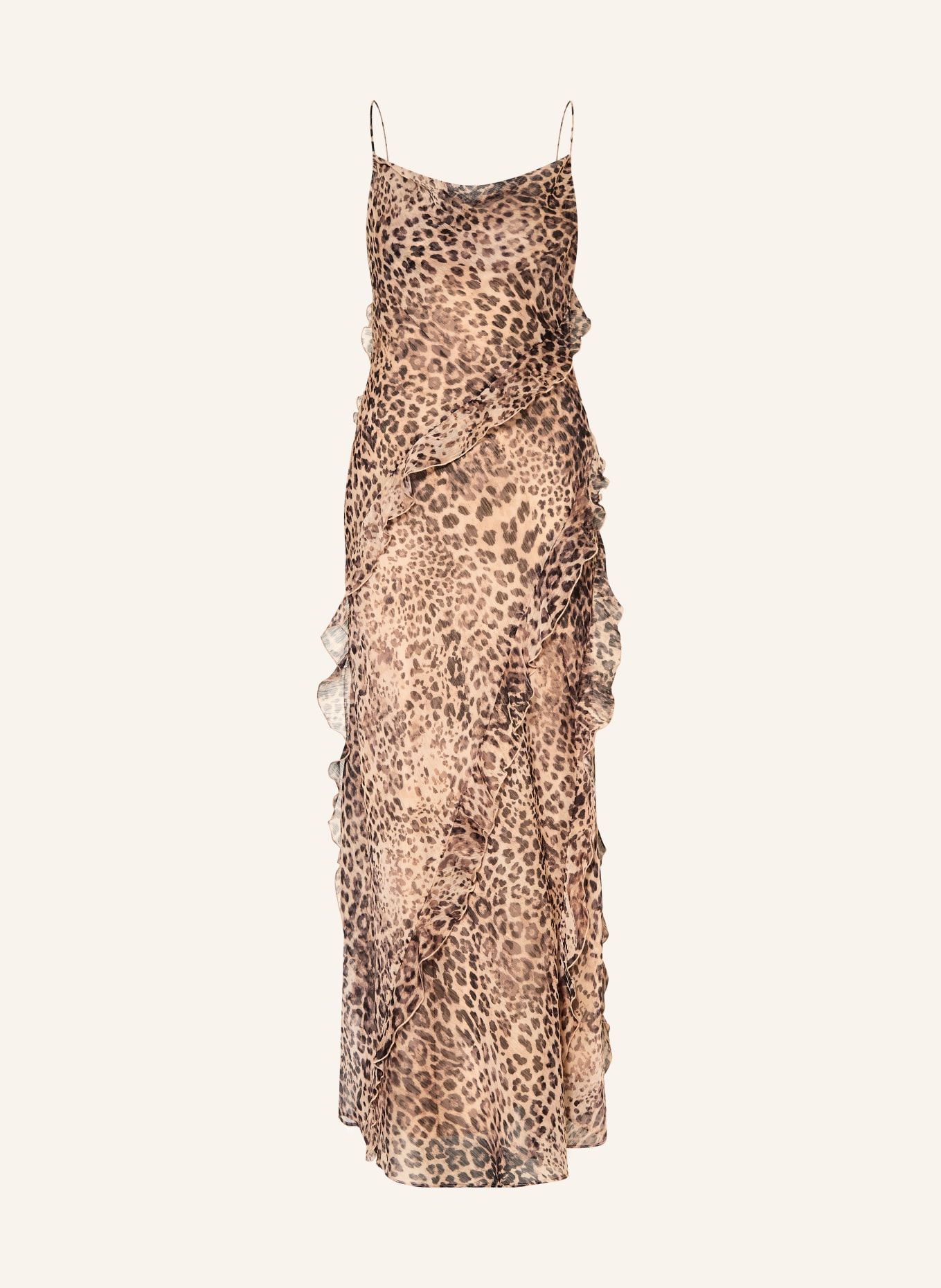 MRS & HUGS Šaty s volánky: BÉŽOVÁ / ČERNÁ