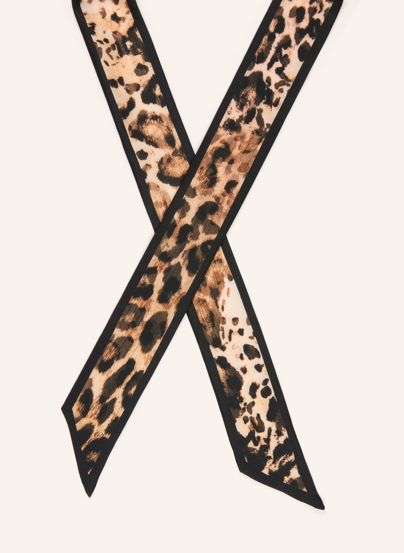 MRS & HUGS Seidentuch: HELLBRAUN / BRAUN / SCHWARZ