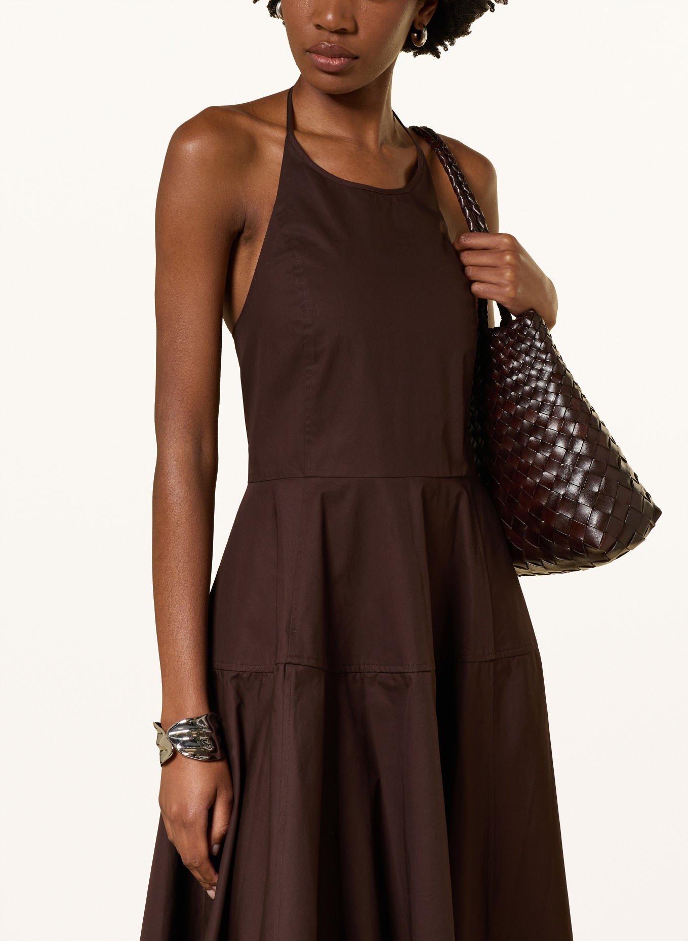 MRS & HUGS Robe: MARRON FONCÉ