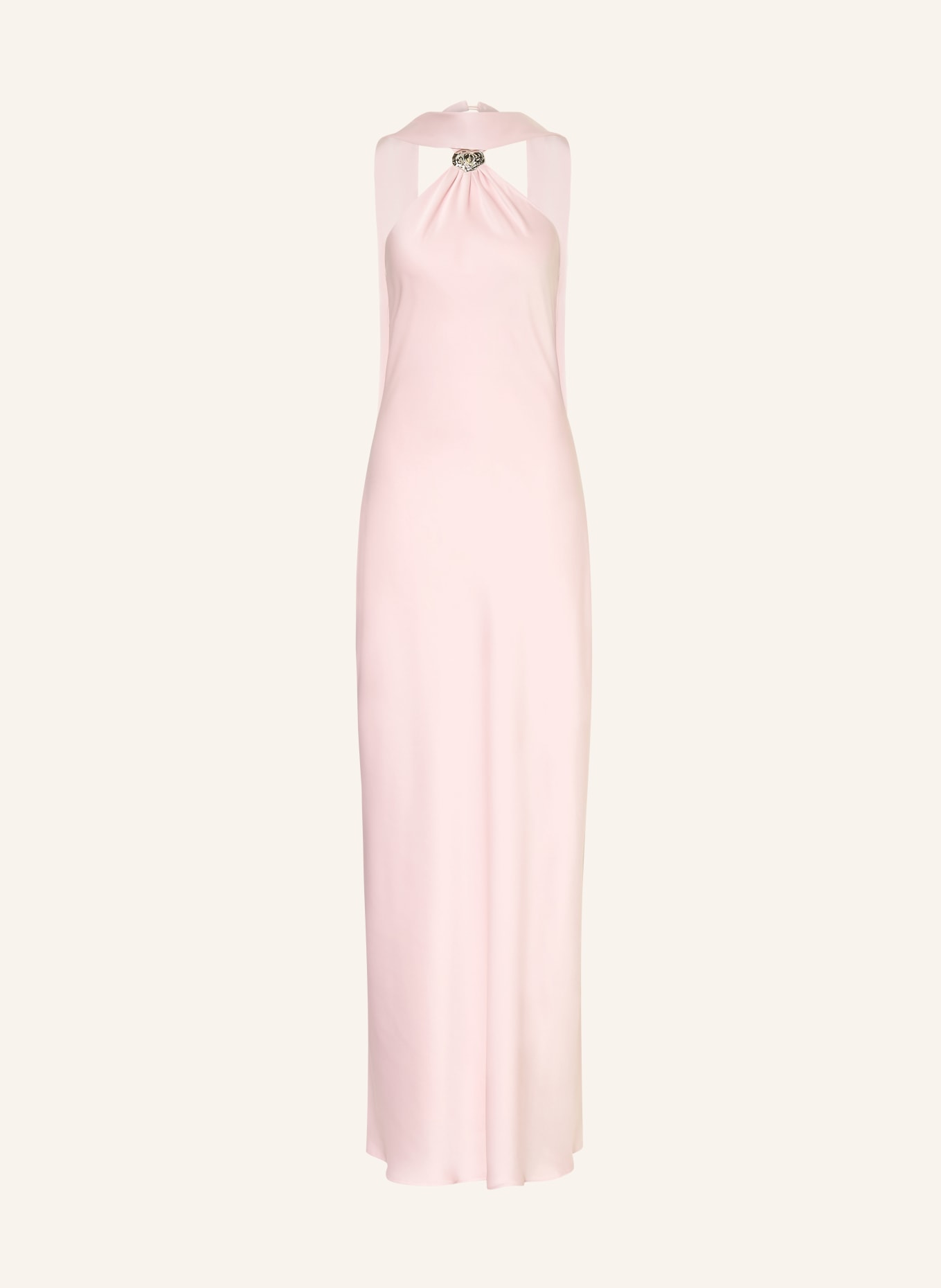 MRS & HUGS saténové šaty: SVĚTLE RŮŽOVÁ