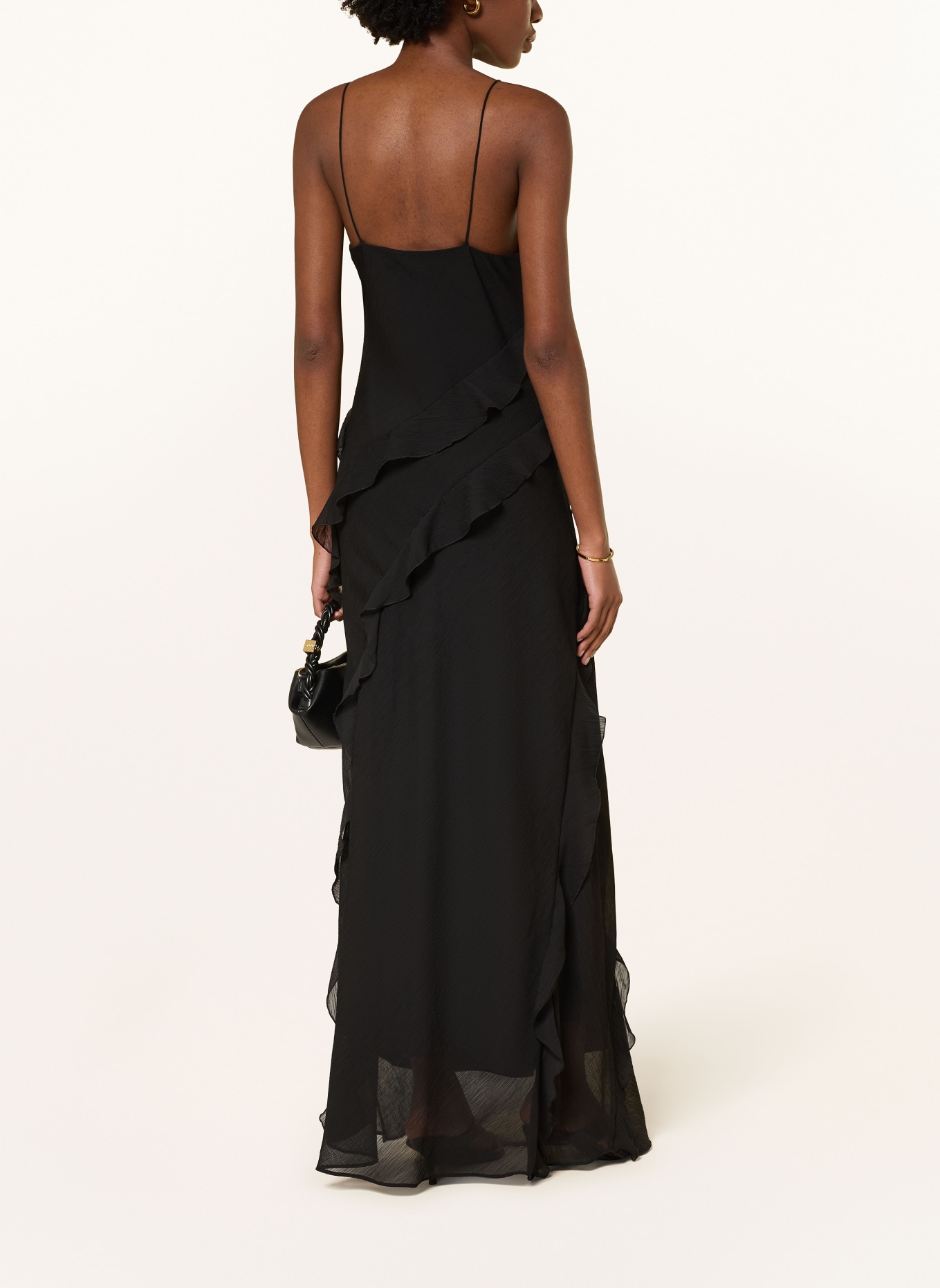 MRS & HUGS Robe à volants: NOIR