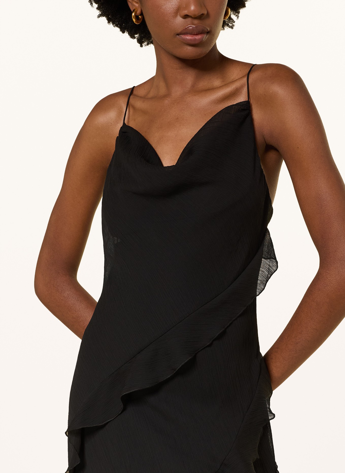 MRS & HUGS Robe à volants: NOIR