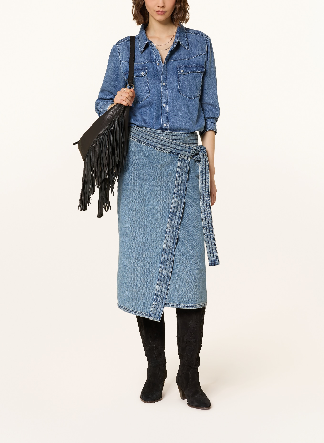 ba&sh Wickelrock TIMY: HELLBLAU