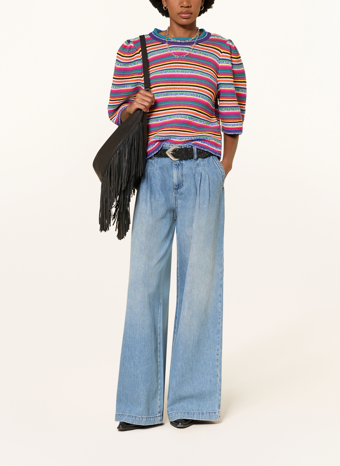 ba&sh Džíny s rozšiřujícími se nohavicemi TOBY: BLUE LIGHTUSEDBLUE