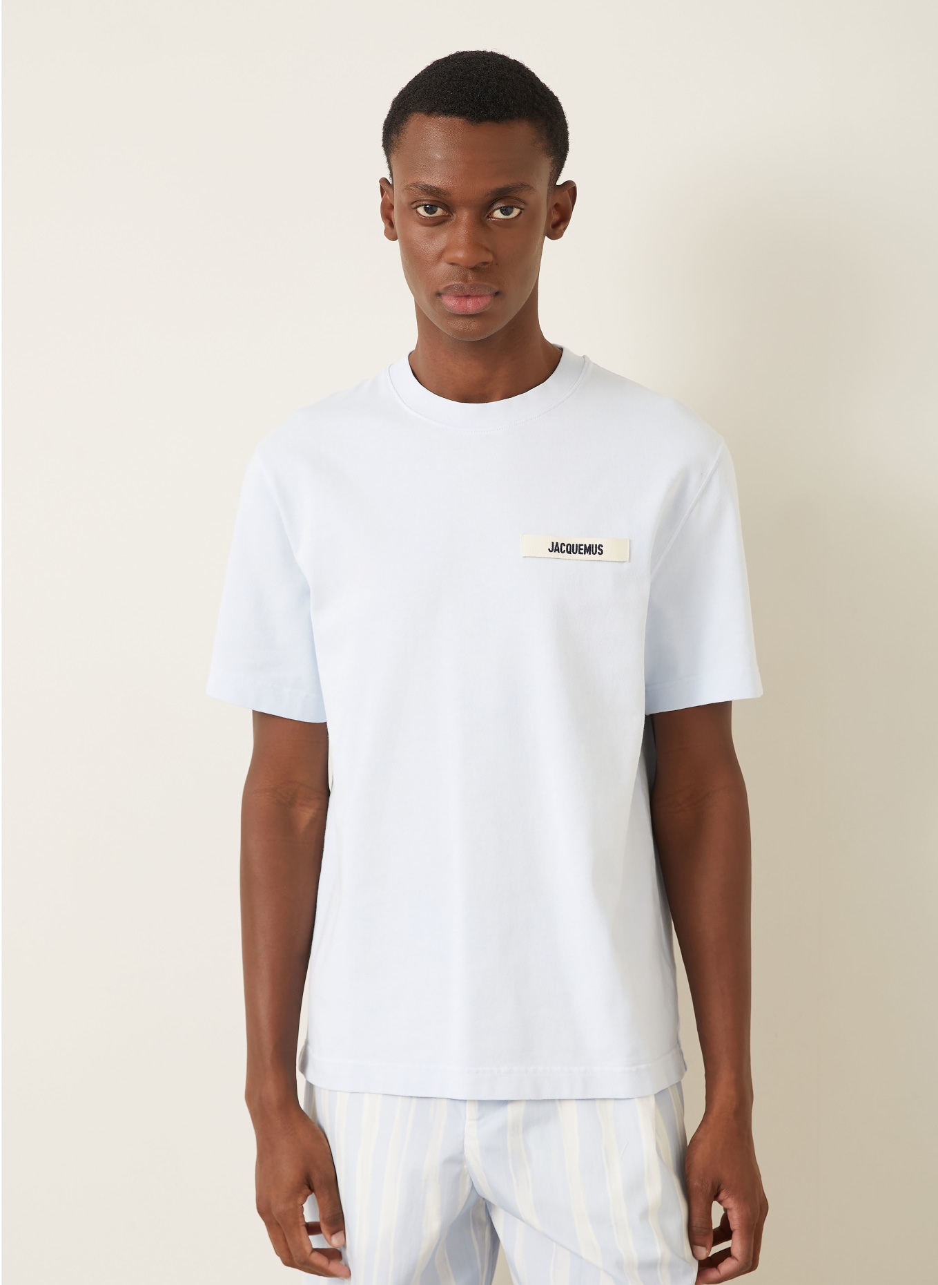JACQUEMUS T-shirt LE TSHIRT GROS GRAIN: LIGHT BLUE