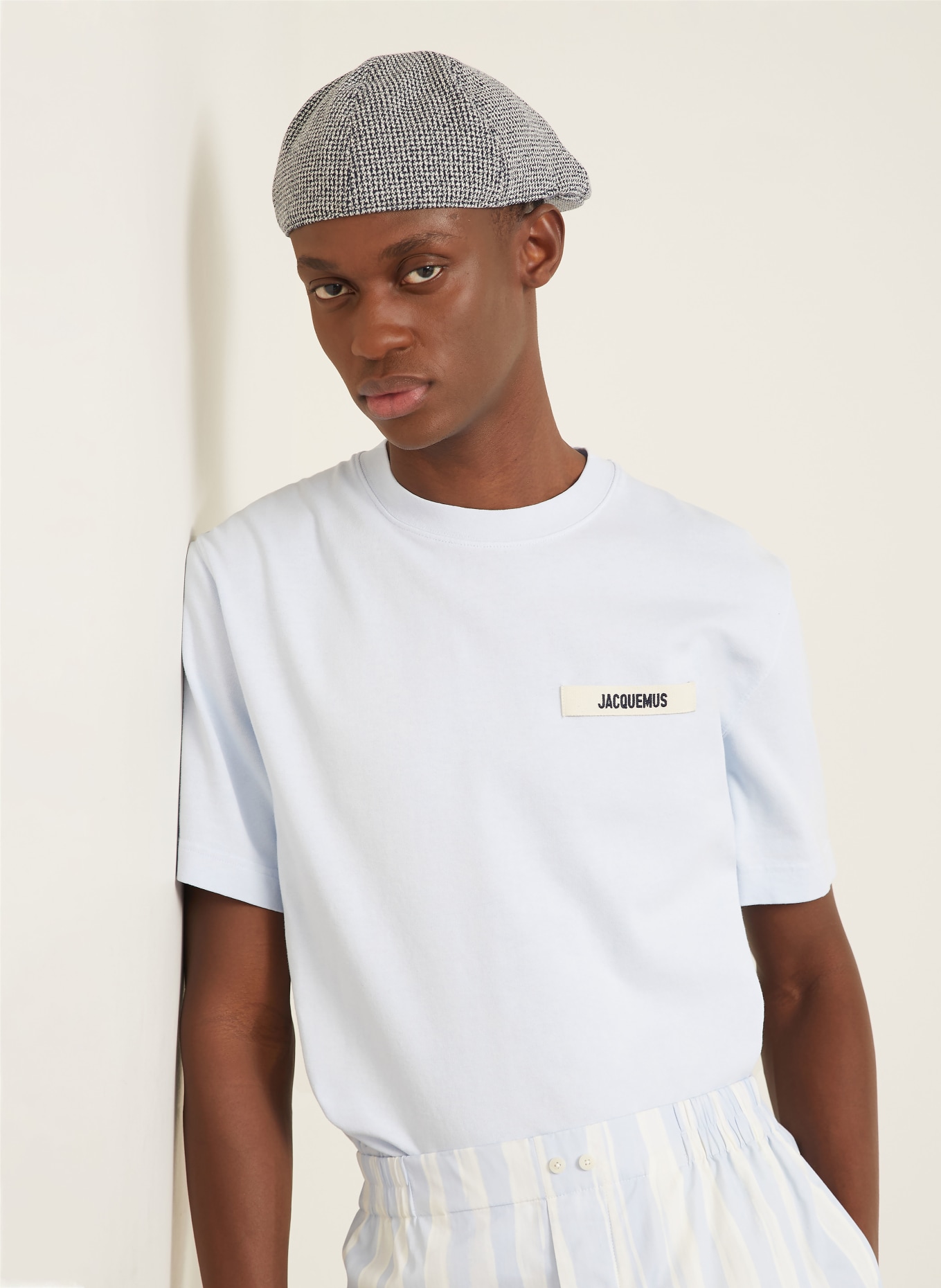 JACQUEMUS T-shirt LE TSHIRT GROS GRAIN: LIGHT BLUE