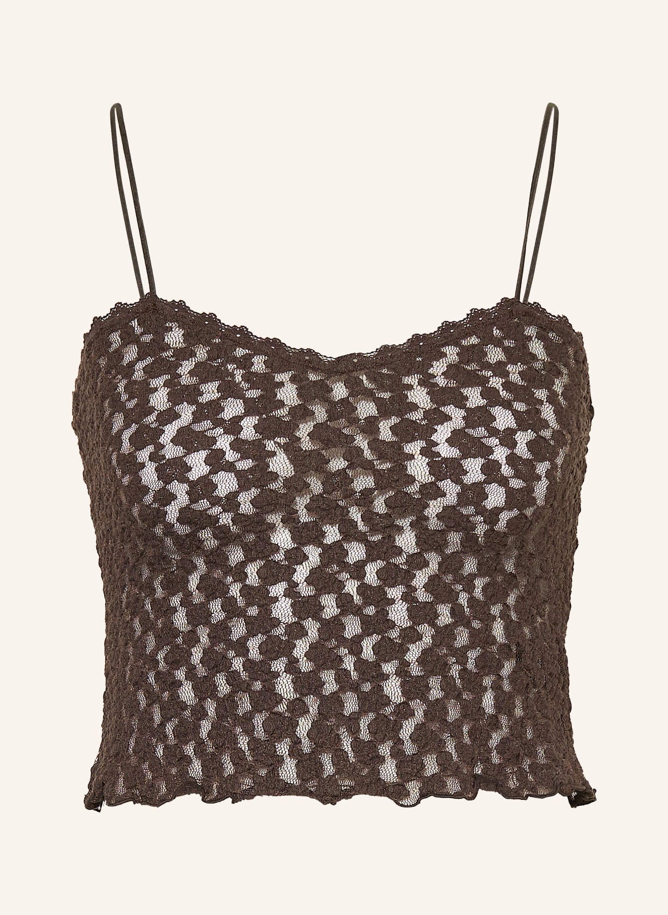 MRS & HUGS Krótki sweter z dzianiny: CIEMNOBRĄZOWY