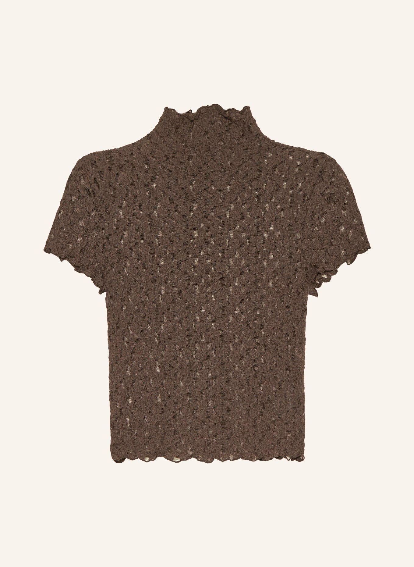 MRS & HUGS Bluzka z koronki: CIEMNOBRĄZOWY
