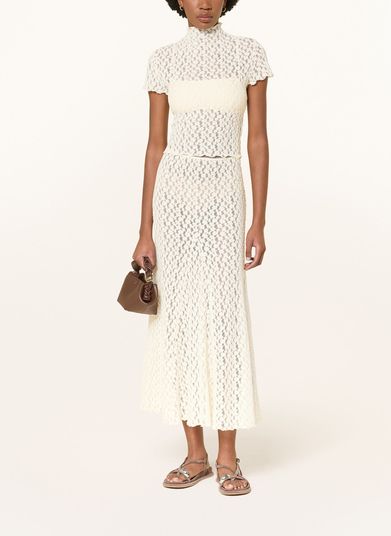 MRS & HUGS krajková sukně: KRÉMOVÁ