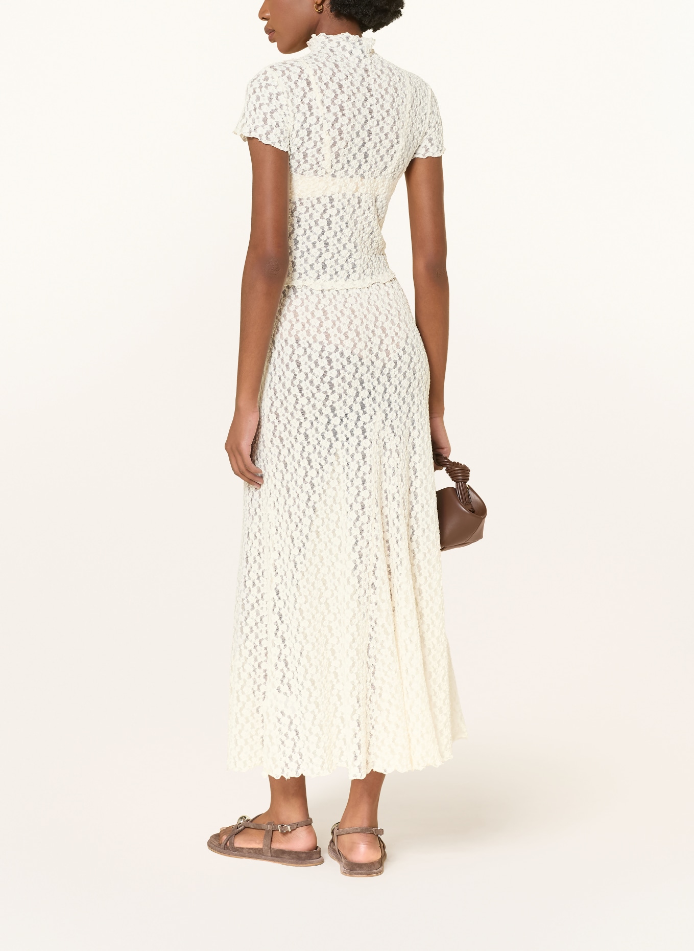 MRS & HUGS krajková sukně: KRÉMOVÁ