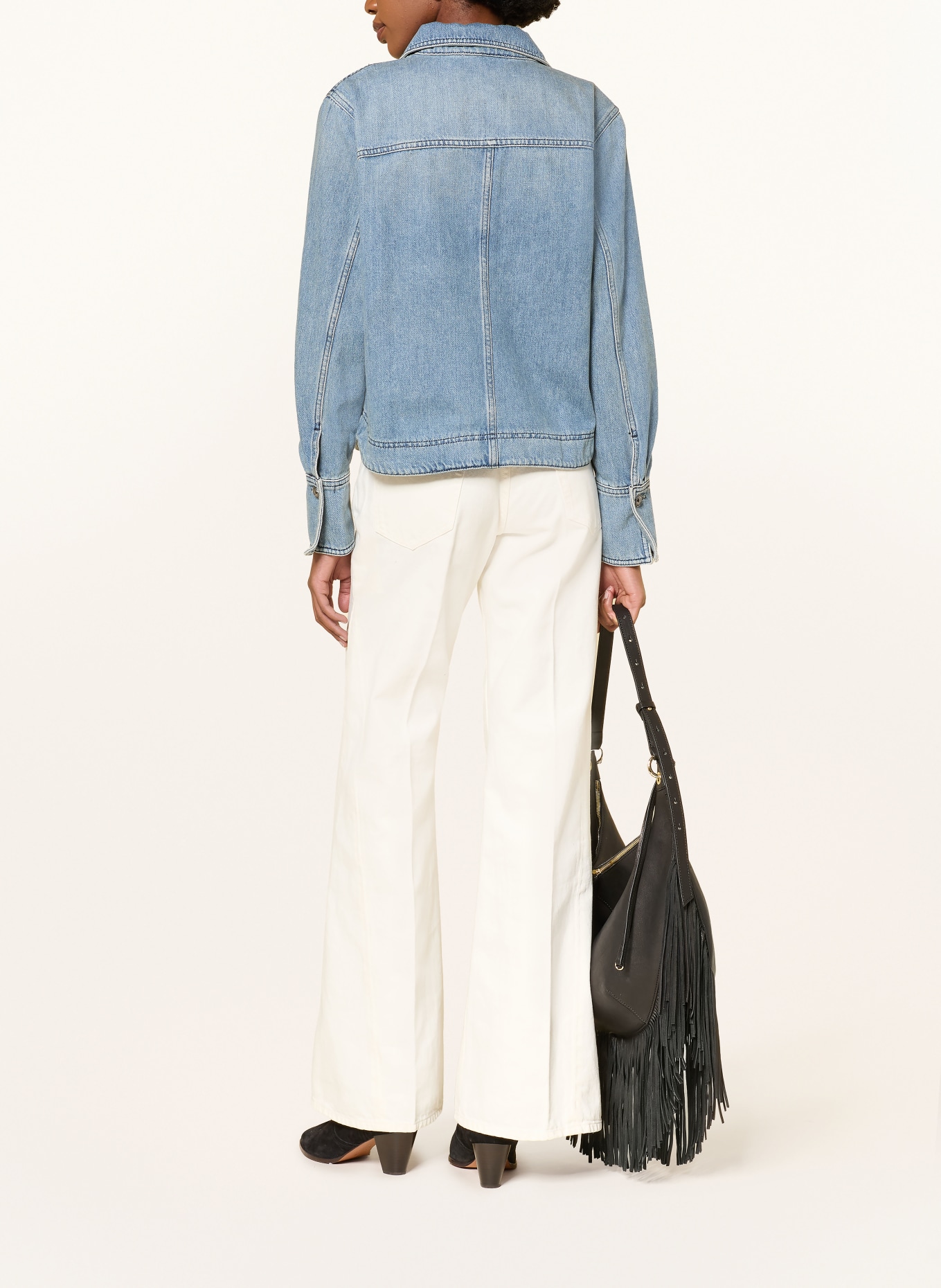 ba&sh Jeans-Poloshirt: HELLBLAU