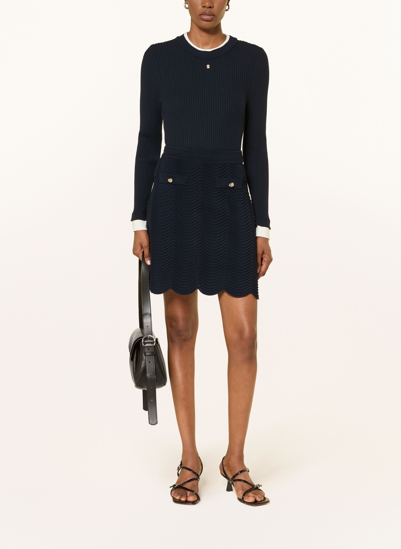 SANDRO Strickrock: DUNKELBLAU