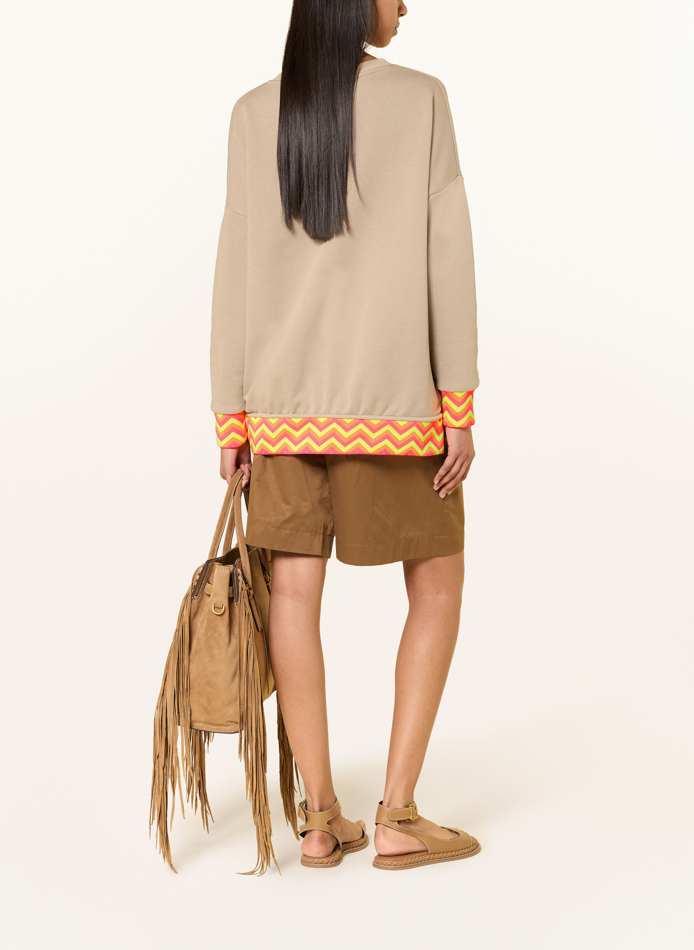 miss goodlife Oversized-sweatshirt: LICHTBRUIN / NEONROZE / NEONORANJE