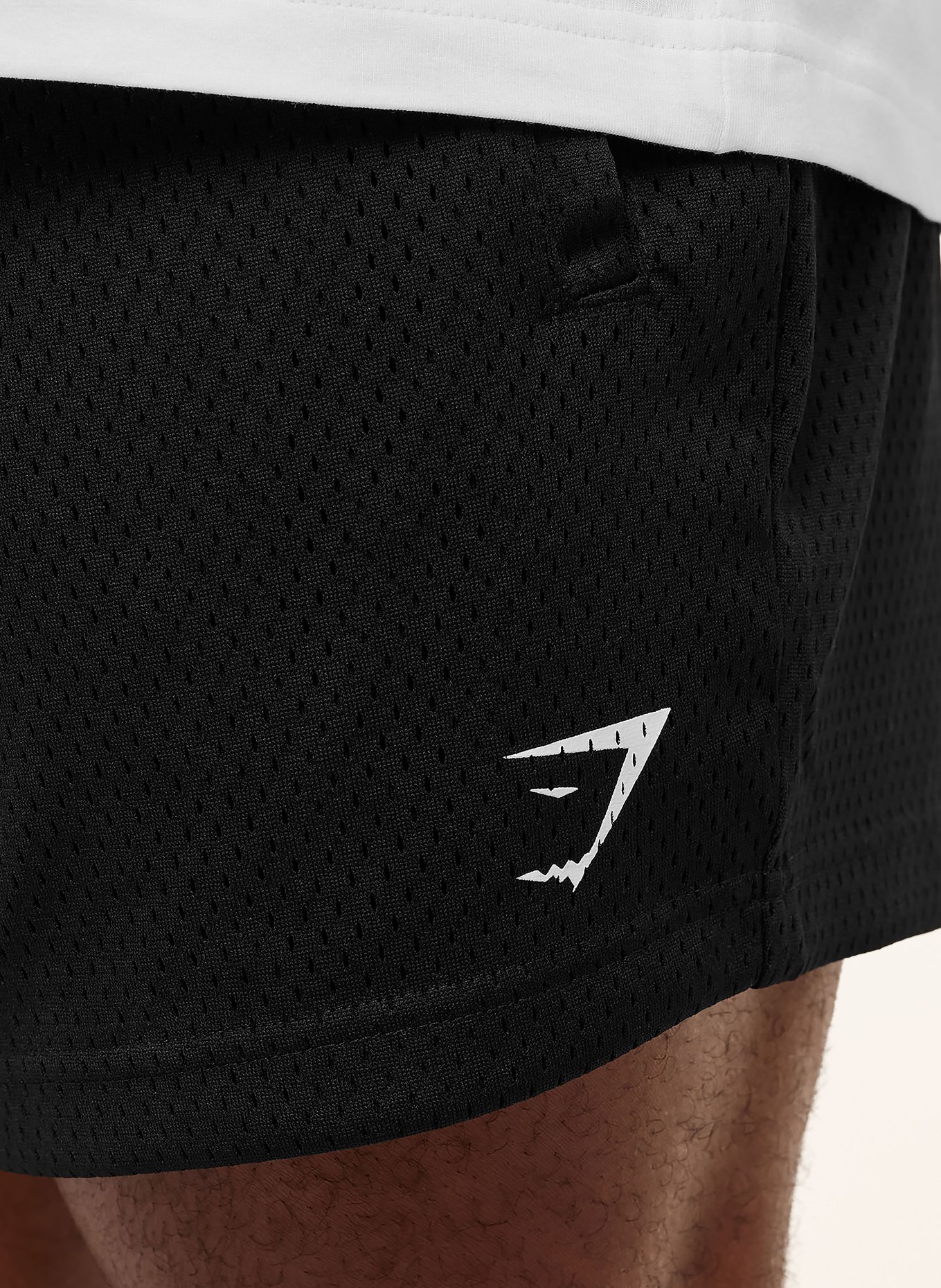 GYMSHARK Trainingsshorts LIFTING MESH 5": SCHWARZ