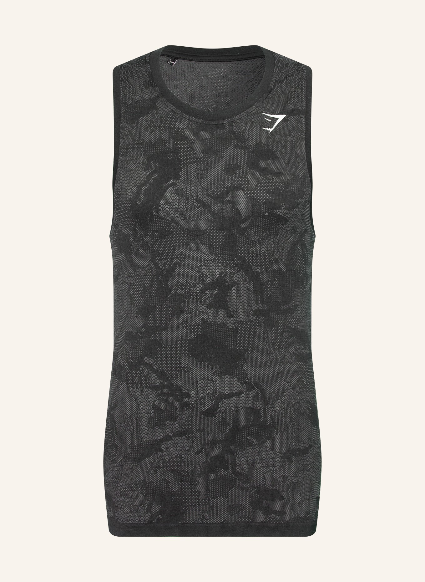 GYMSHARK Tanktop GEO SEAMLESS: SCHWARZ