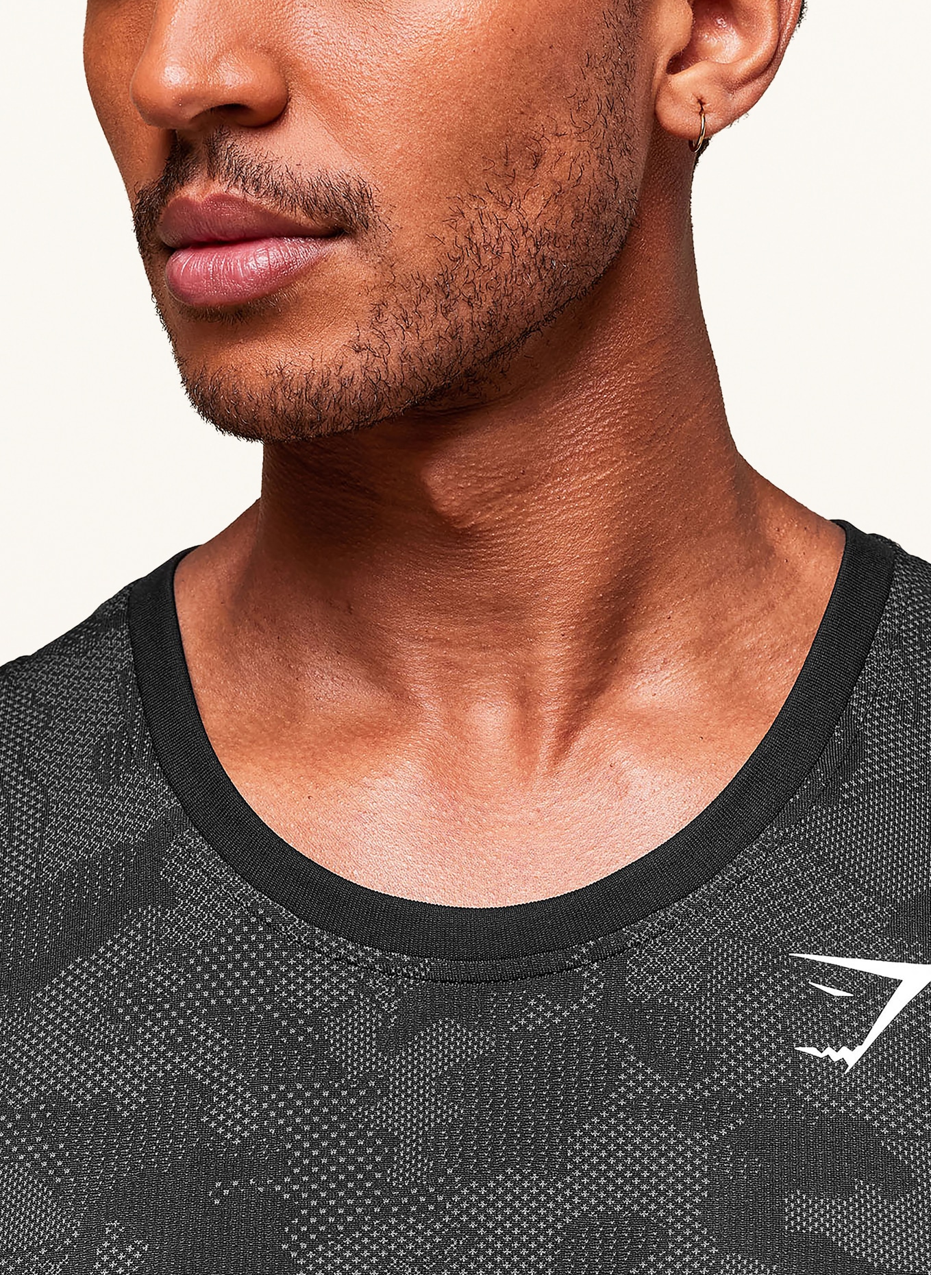 GYMSHARK Tanktop GEO SEAMLESS: SCHWARZ