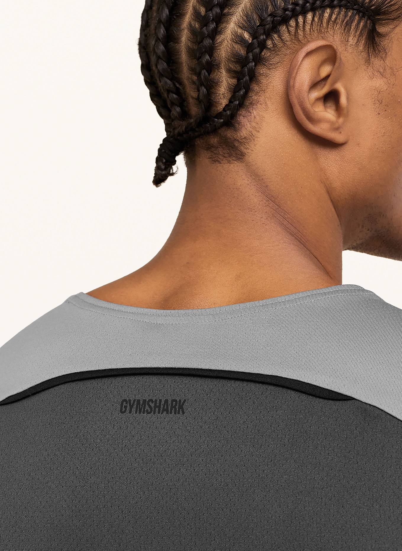 GYMSHARK Tanktop ARRIVAL CONTRAST: DUNKELGRAU / SCHWARZ