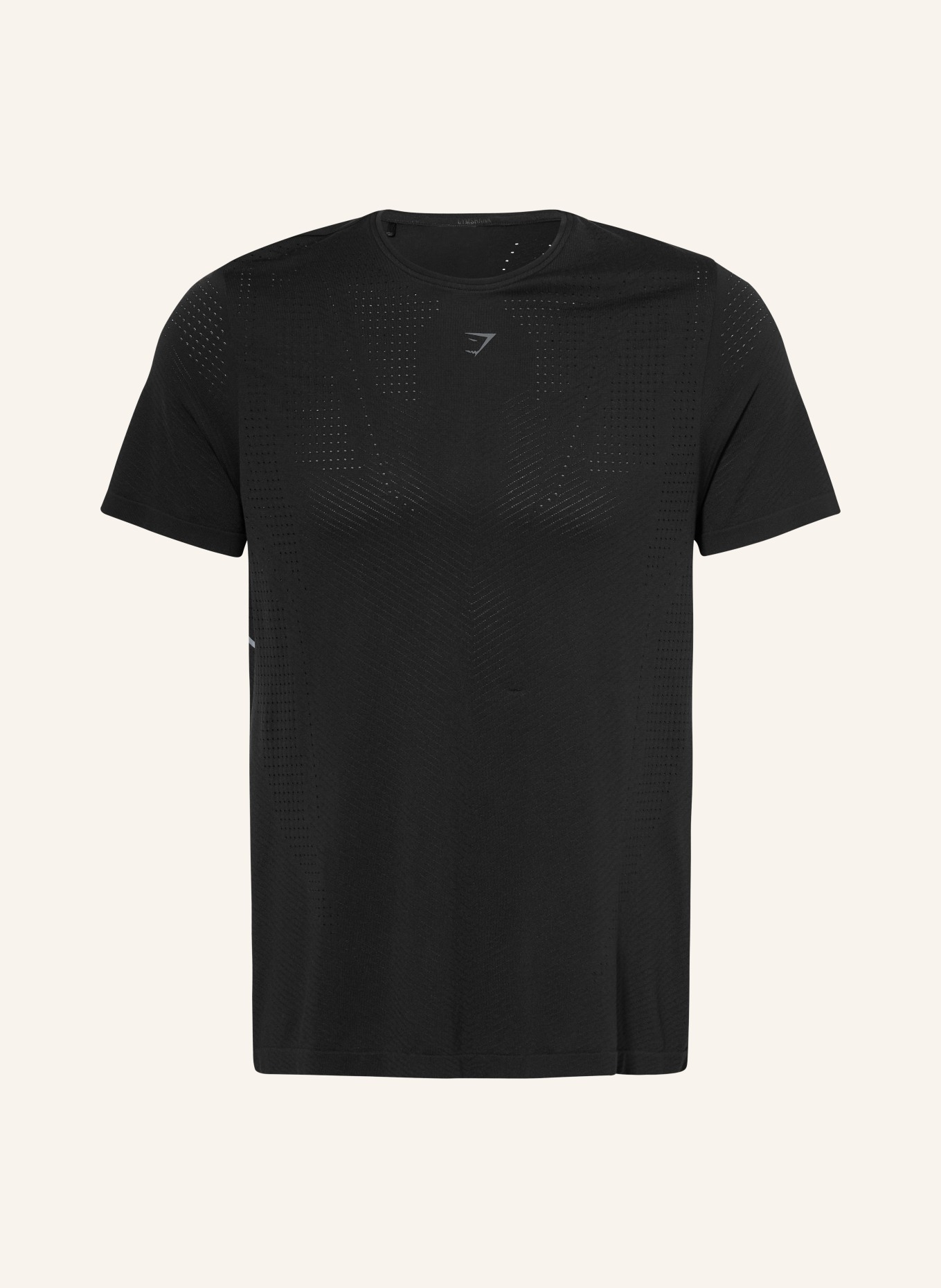 GYMSHARK Laufshirt SEAMLESS: SCHWARZ