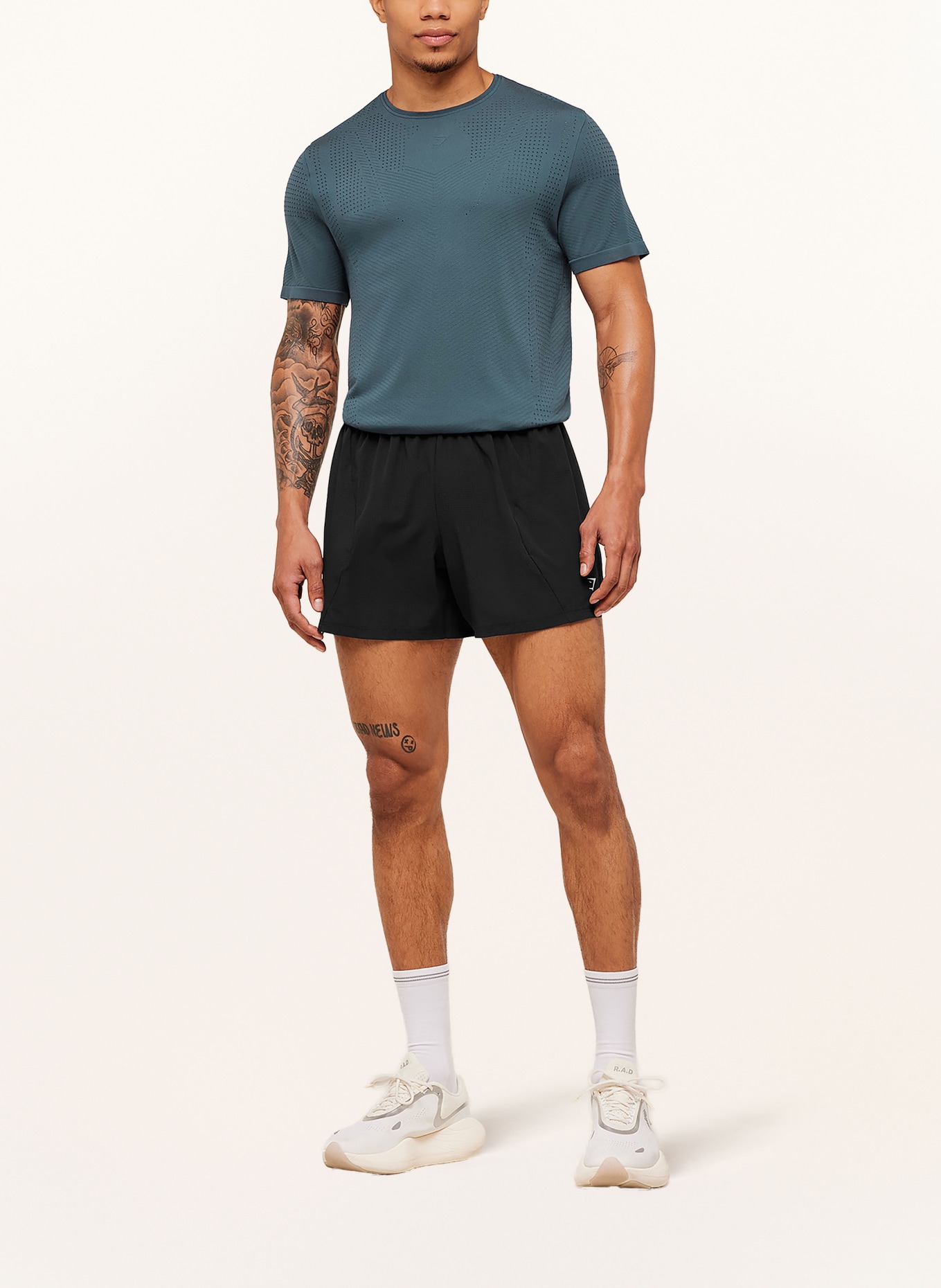 GYMSHARK Laufshirt SEAMLESS: PETROL