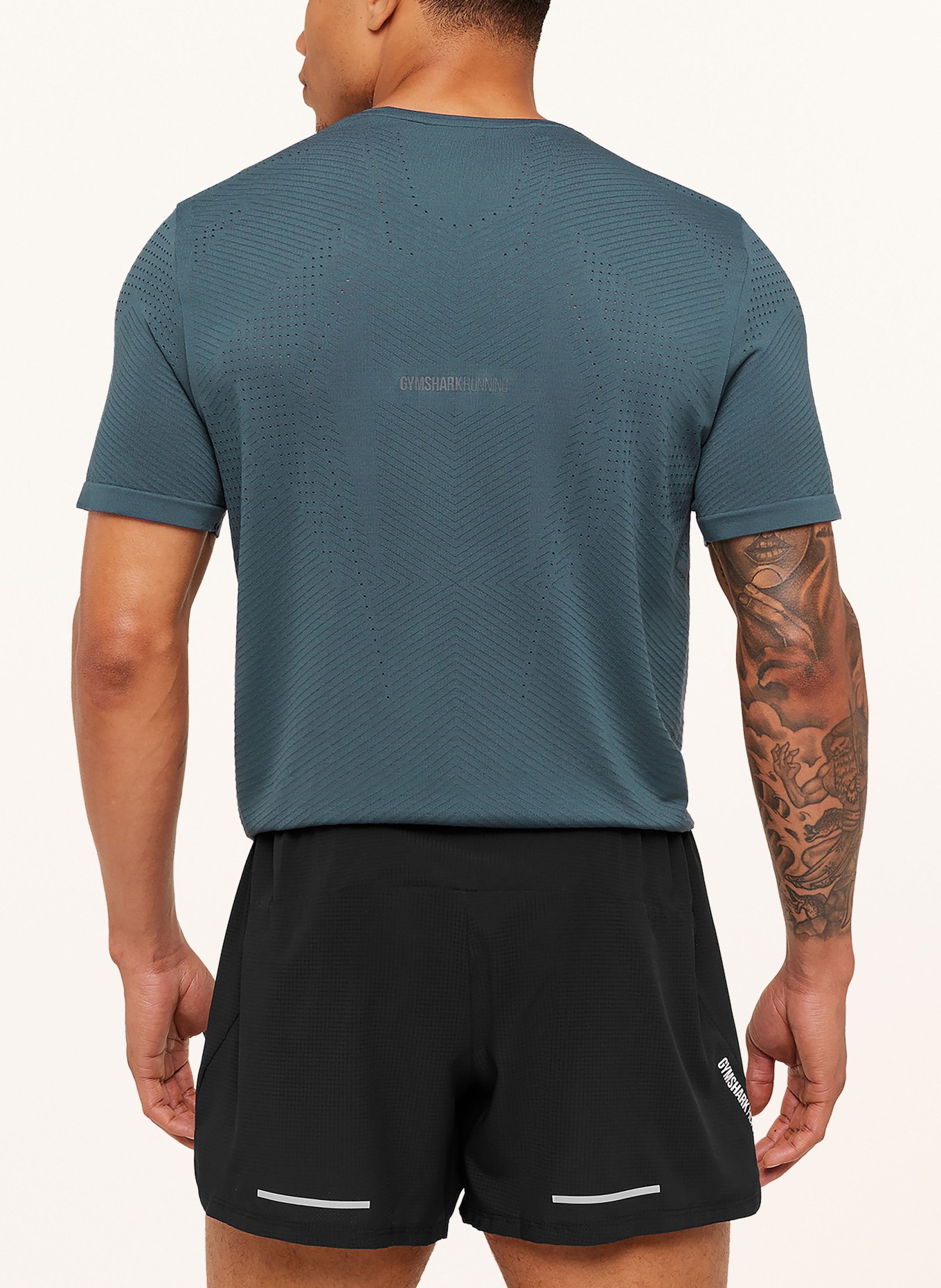 GYMSHARK Laufshirt SEAMLESS: PETROL