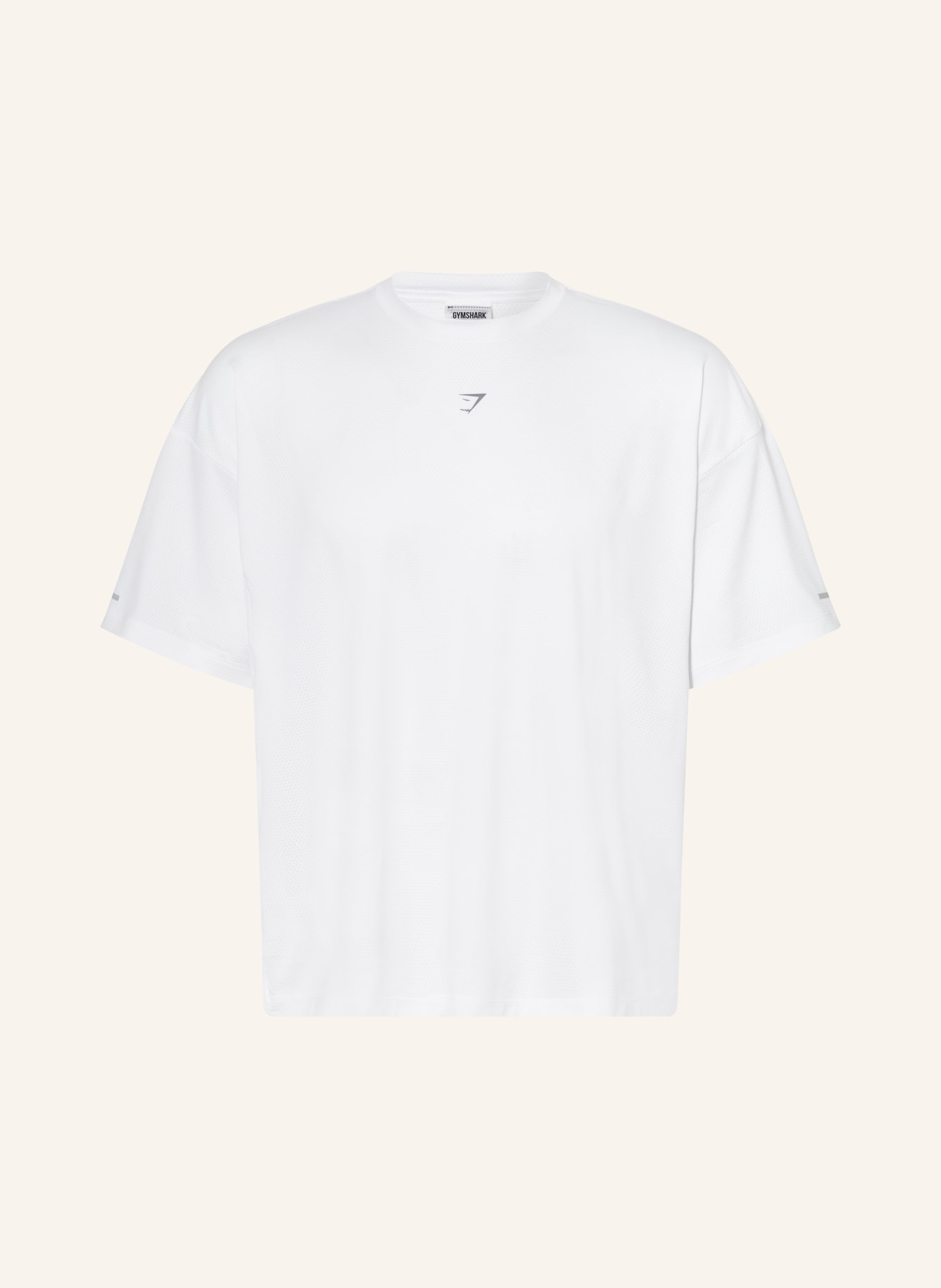 GYMSHARK Laufshirt BETTER LEVEL RUN GRAPHIC: WEISS