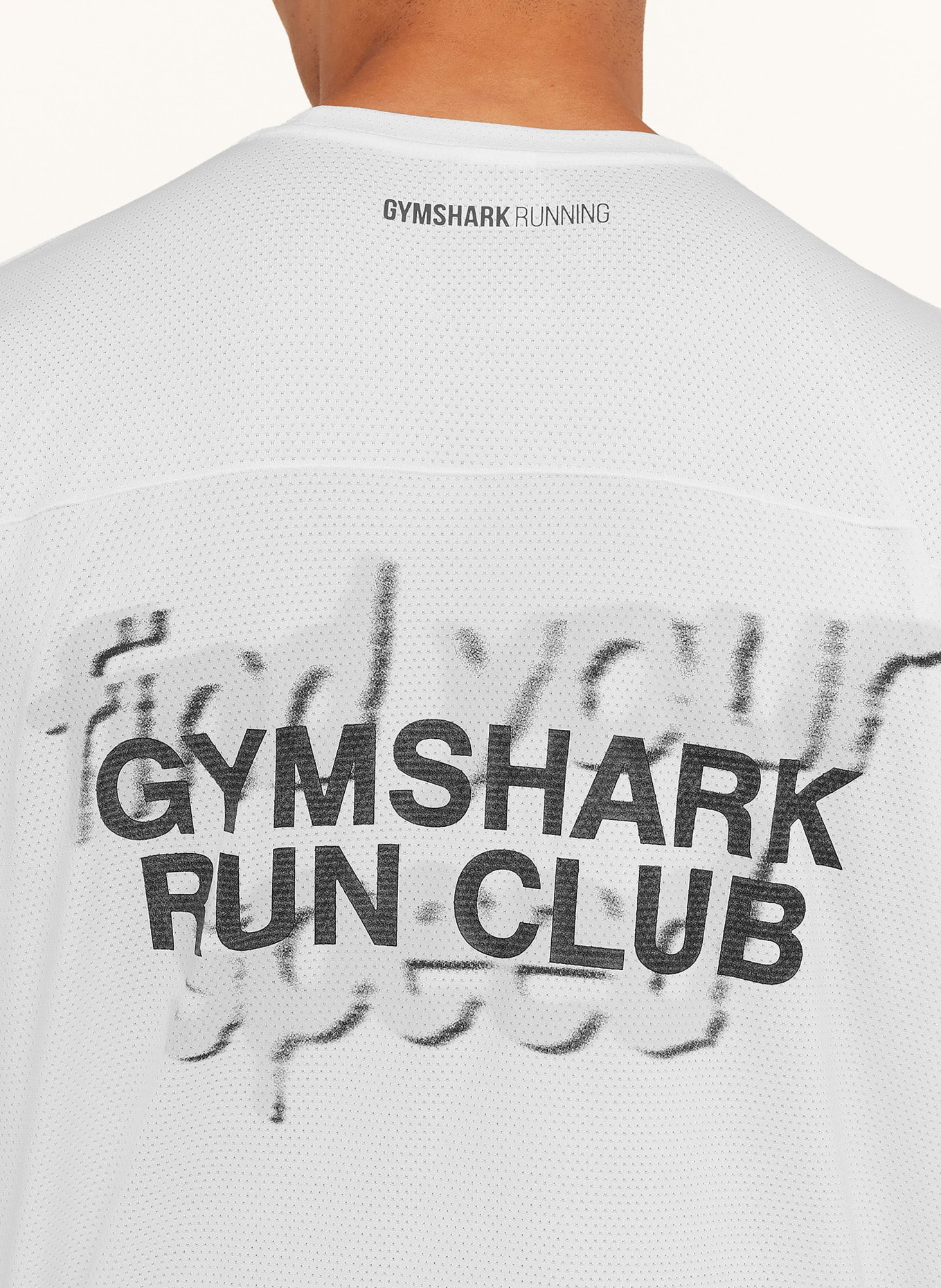 GYMSHARK Laufshirt BETTER LEVEL RUN GRAPHIC: WEISS