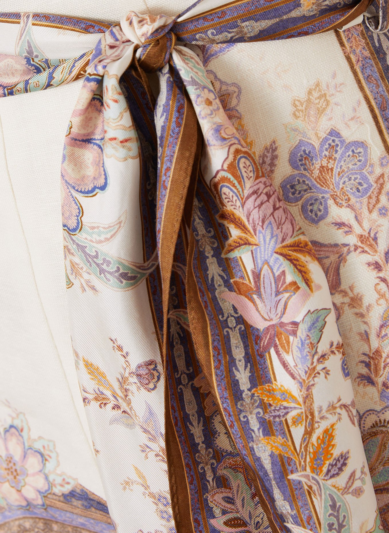 ZIMMERMANN Lněné šortky LUNA: KRÉMOVÁ / RŮŽOVÁ / FIALOVÁ