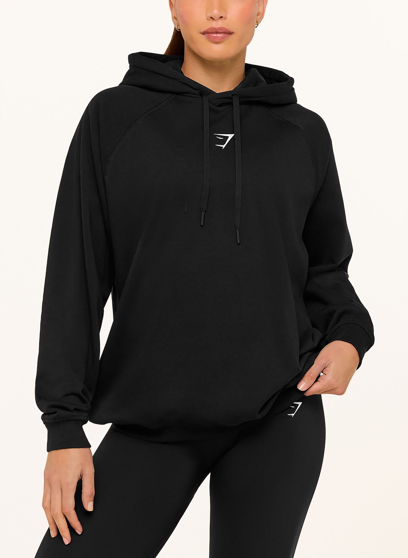 GYMSHARK Oversized-Hoodie: SCHWARZ