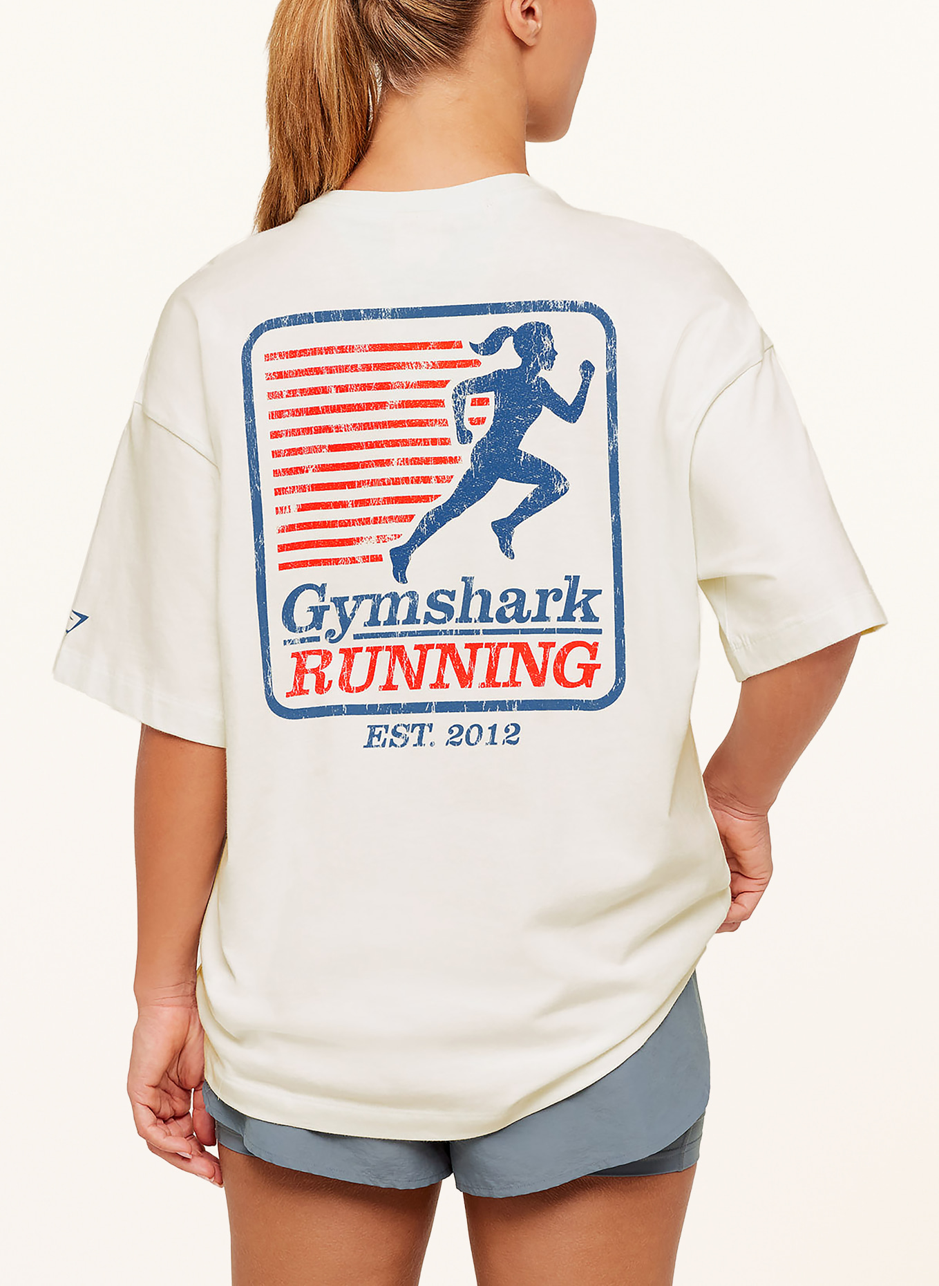 GYMSHARK T-Shirt GFX RUN CLUB: ECRU