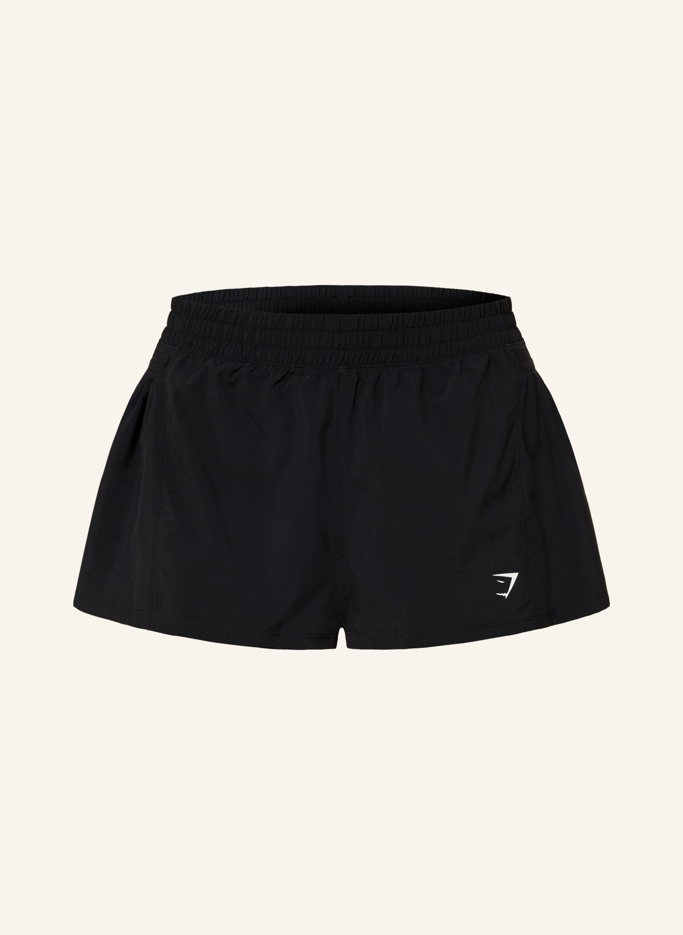 GYMSHARK 2-in-1-Trainingsshorts NEW FLUTTER WOVEN: SCHWARZ