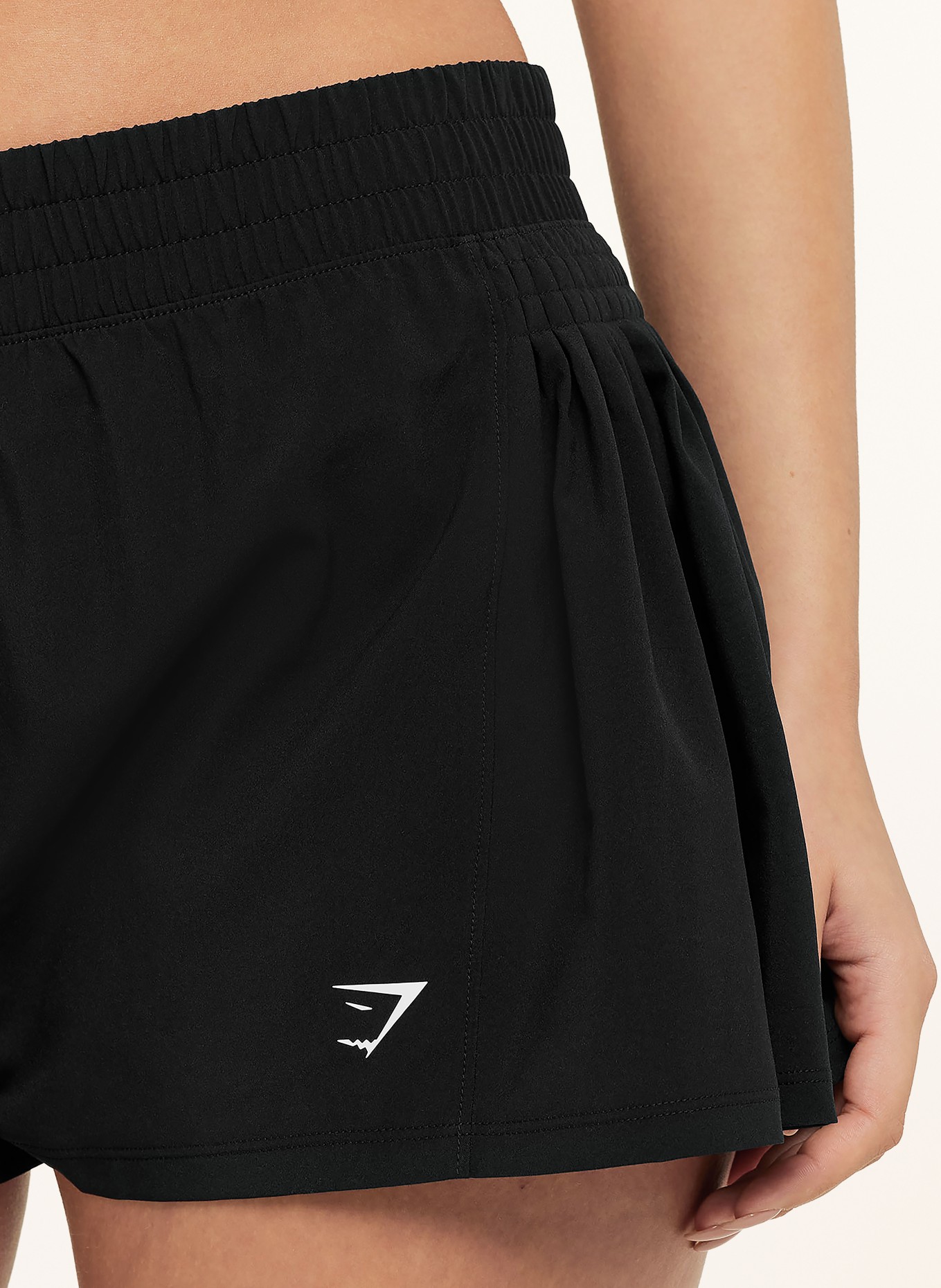 GYMSHARK 2-in-1-Trainingsshorts NEW FLUTTER WOVEN: SCHWARZ