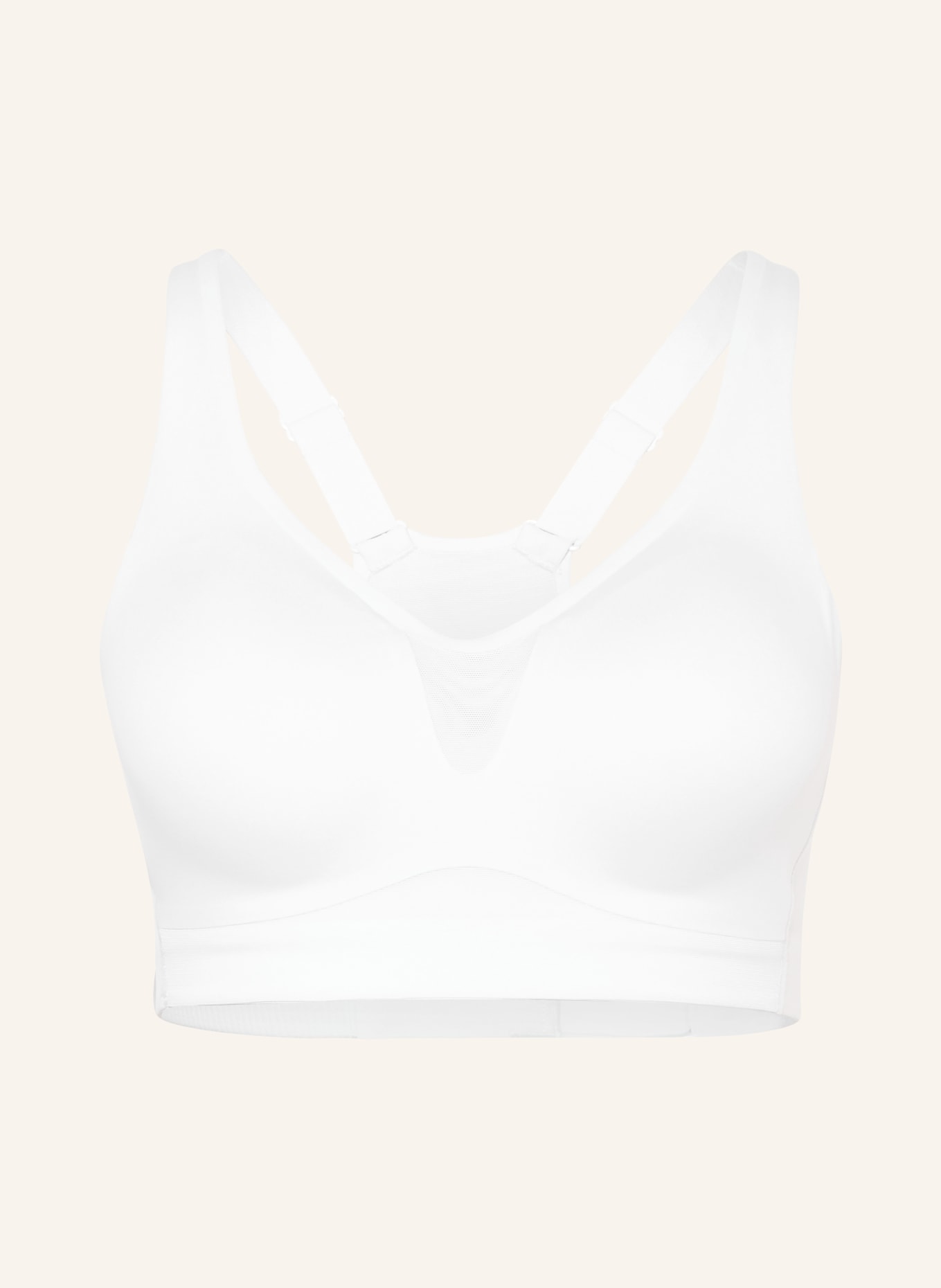GYMSHARK Sport-BH mit Mesh: WEISS