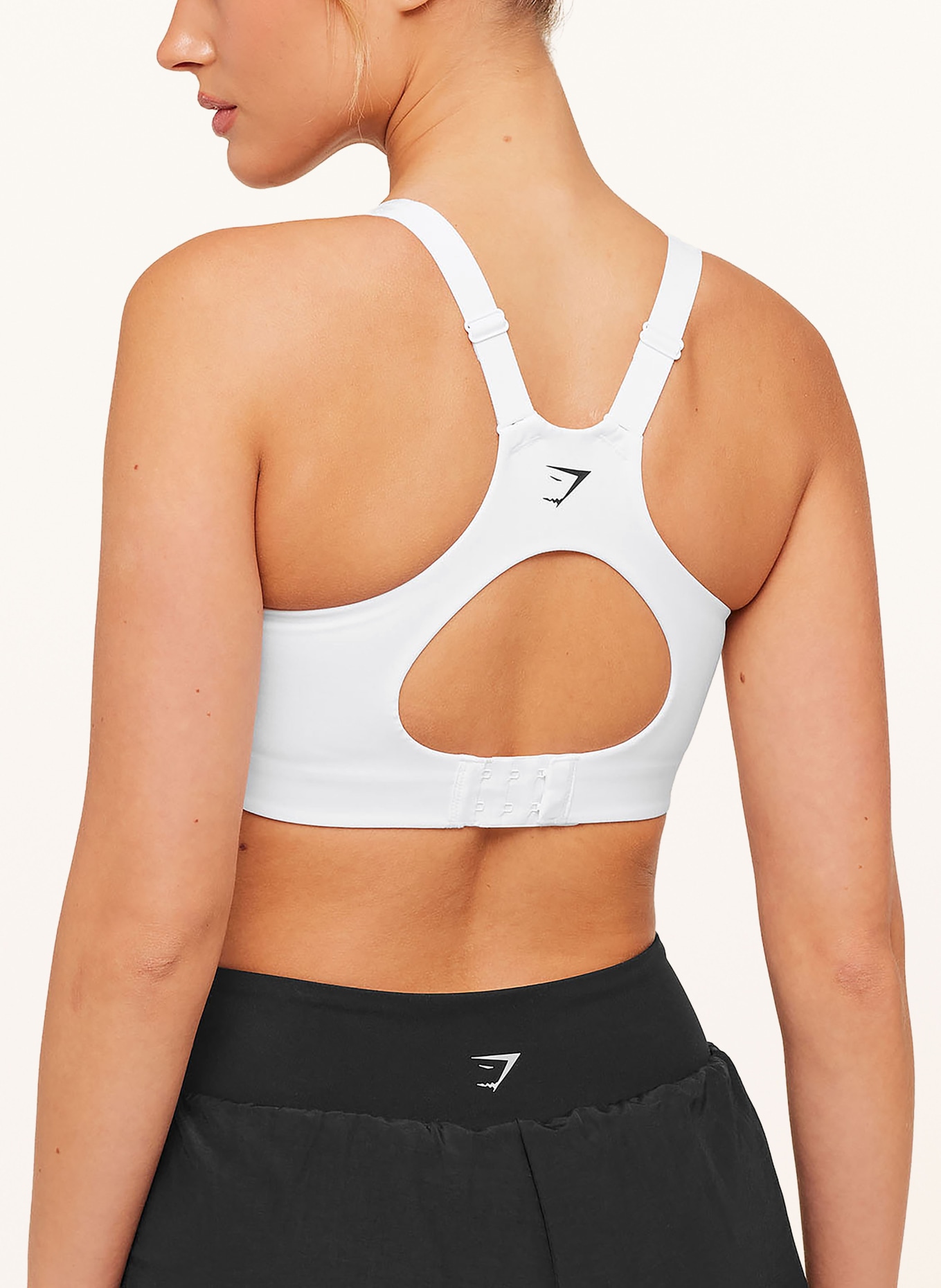 GYMSHARK Sport-BH mit Mesh: WEISS