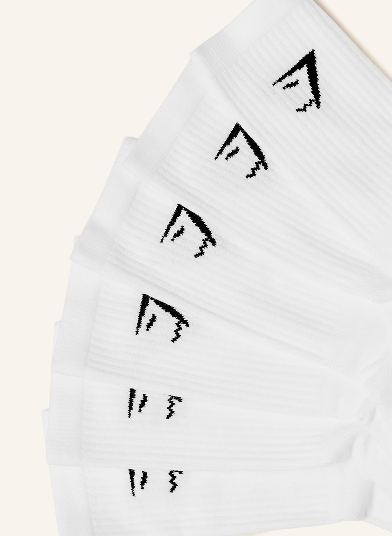 GYMSHARK 6er-Pack Socken: WEISS