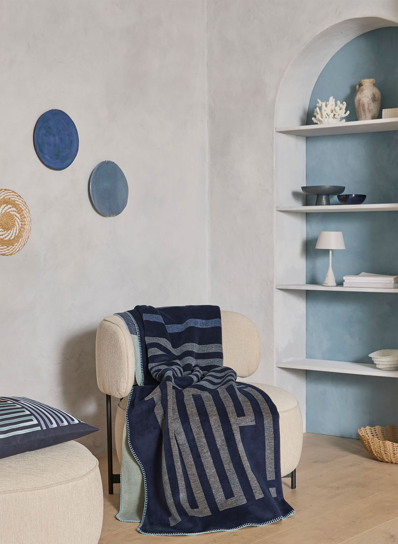 JOOP! Plaid BARS: BLEU FONCÉ / BLEU