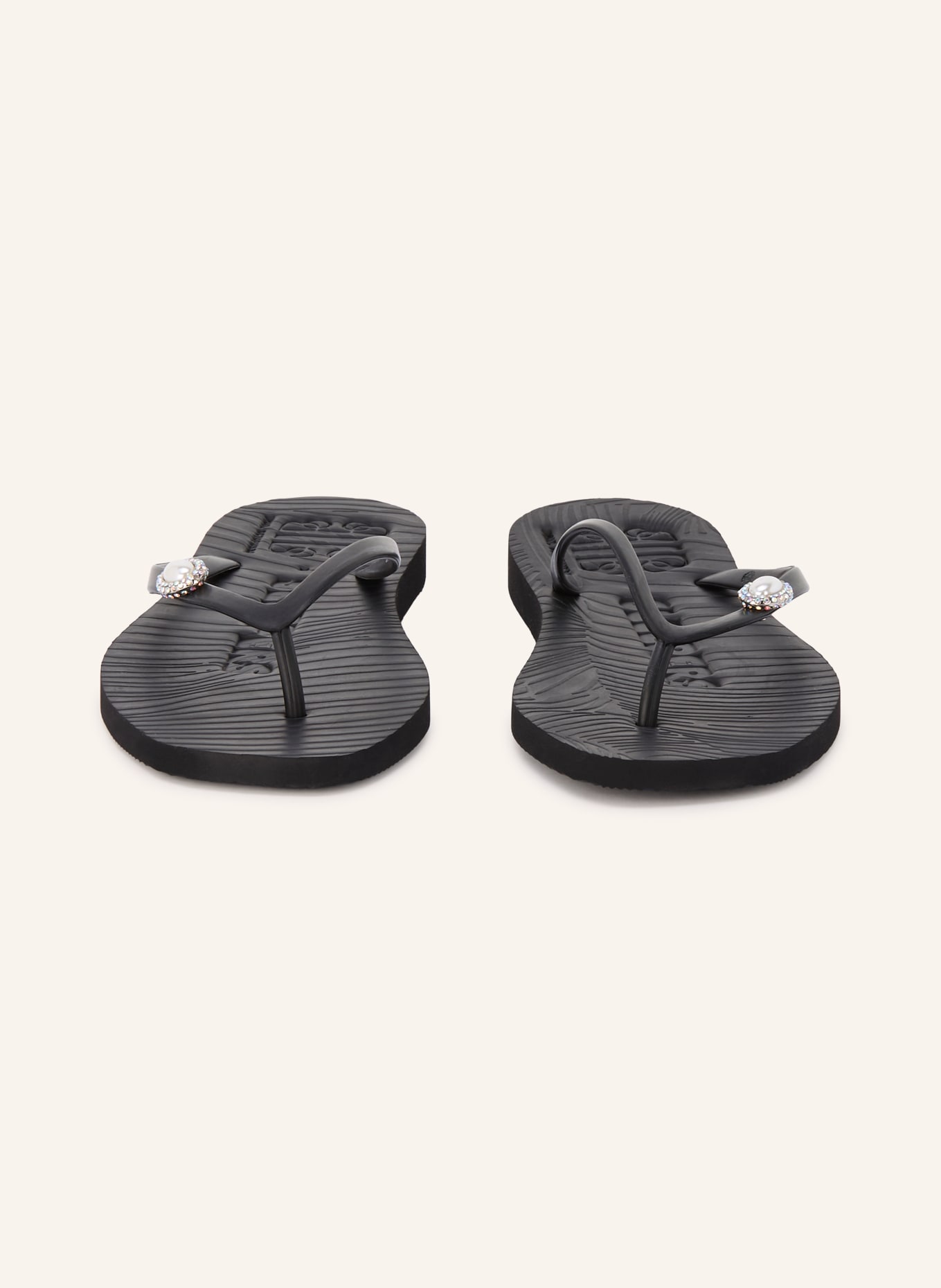 SLEEPERS PEARL MARSEILLE Toe Separators with Rhinestones: BLACK