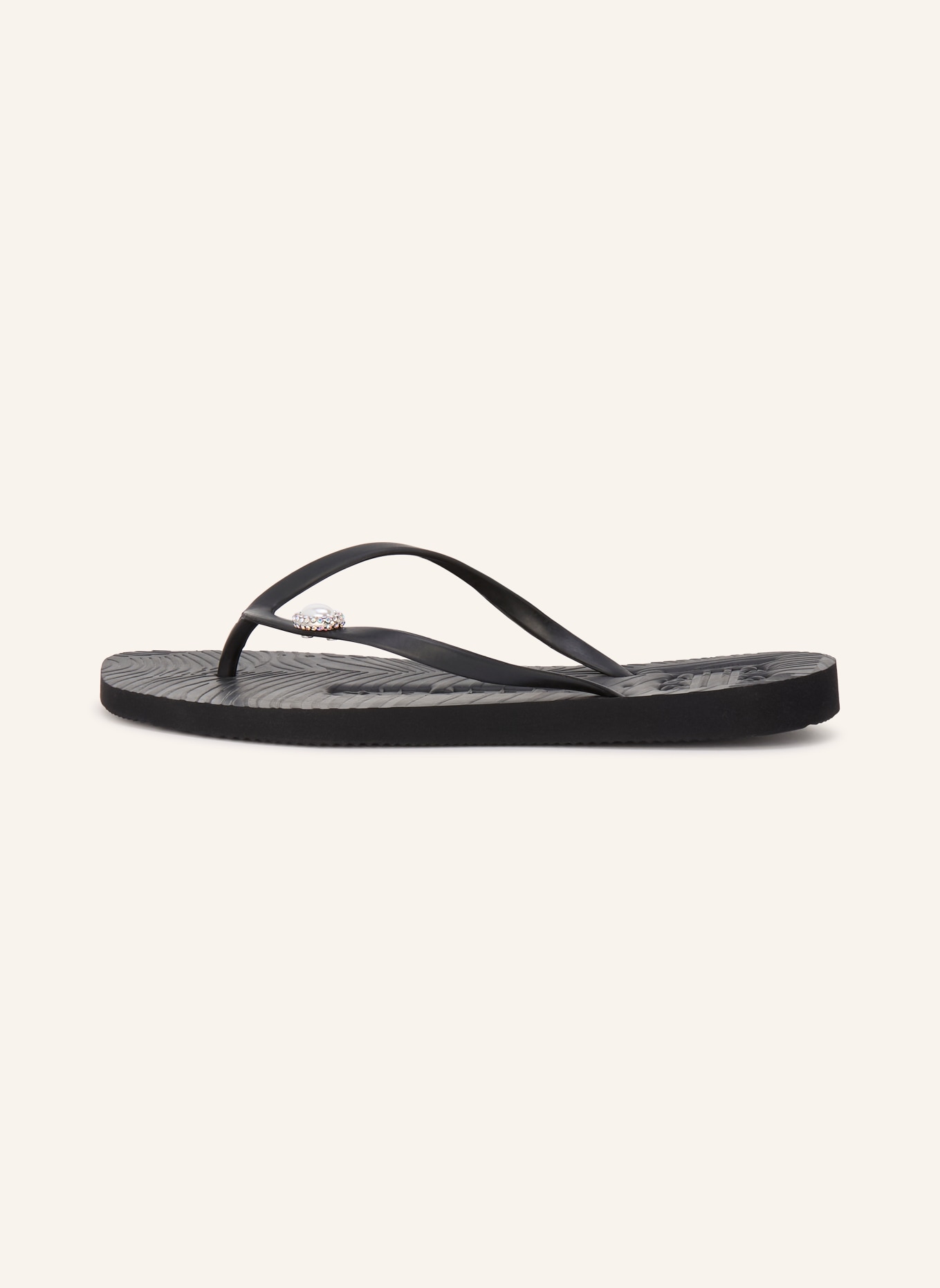 SLEEPERS PEARL MARSEILLE Toe Separators with Rhinestones: BLACK