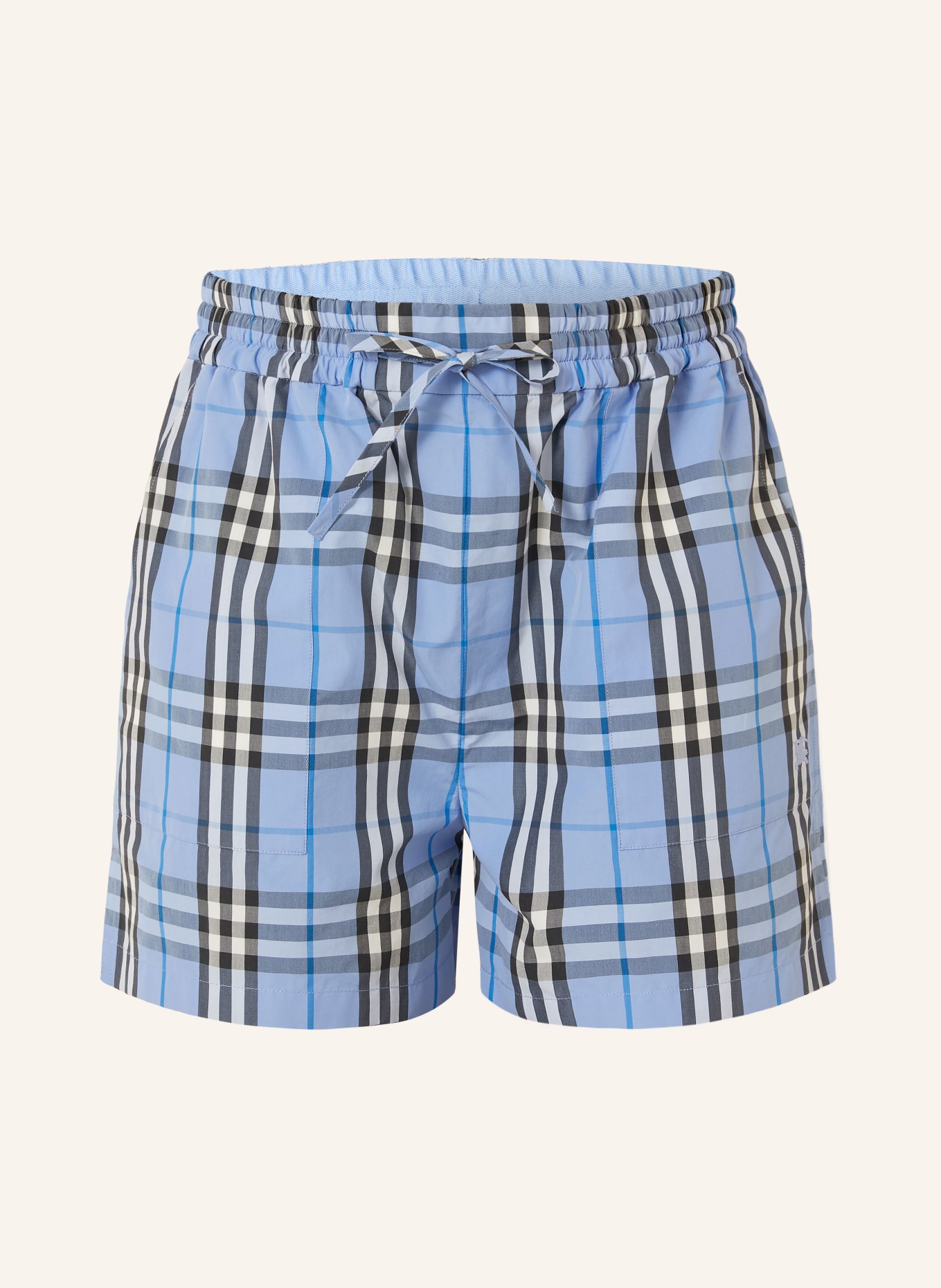 BURBERRY Shorts EVELYN: HELLBLAU / WEISS / SCHWARZ