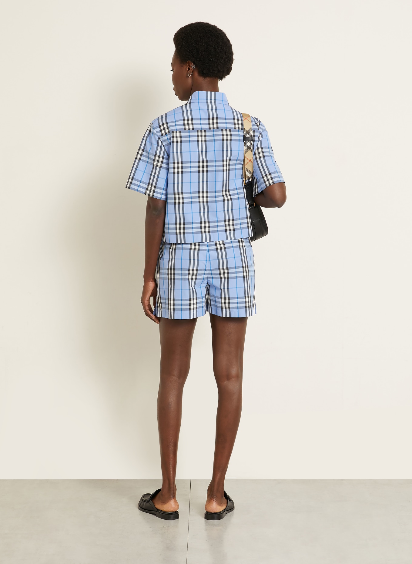 BURBERRY Shorts EVELYN: HELLBLAU / WEISS / SCHWARZ
