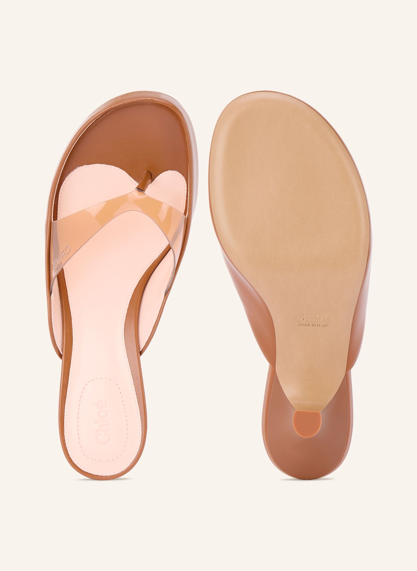 Chloé Tussenslippers JUNIE: 25V Terracotta Brown