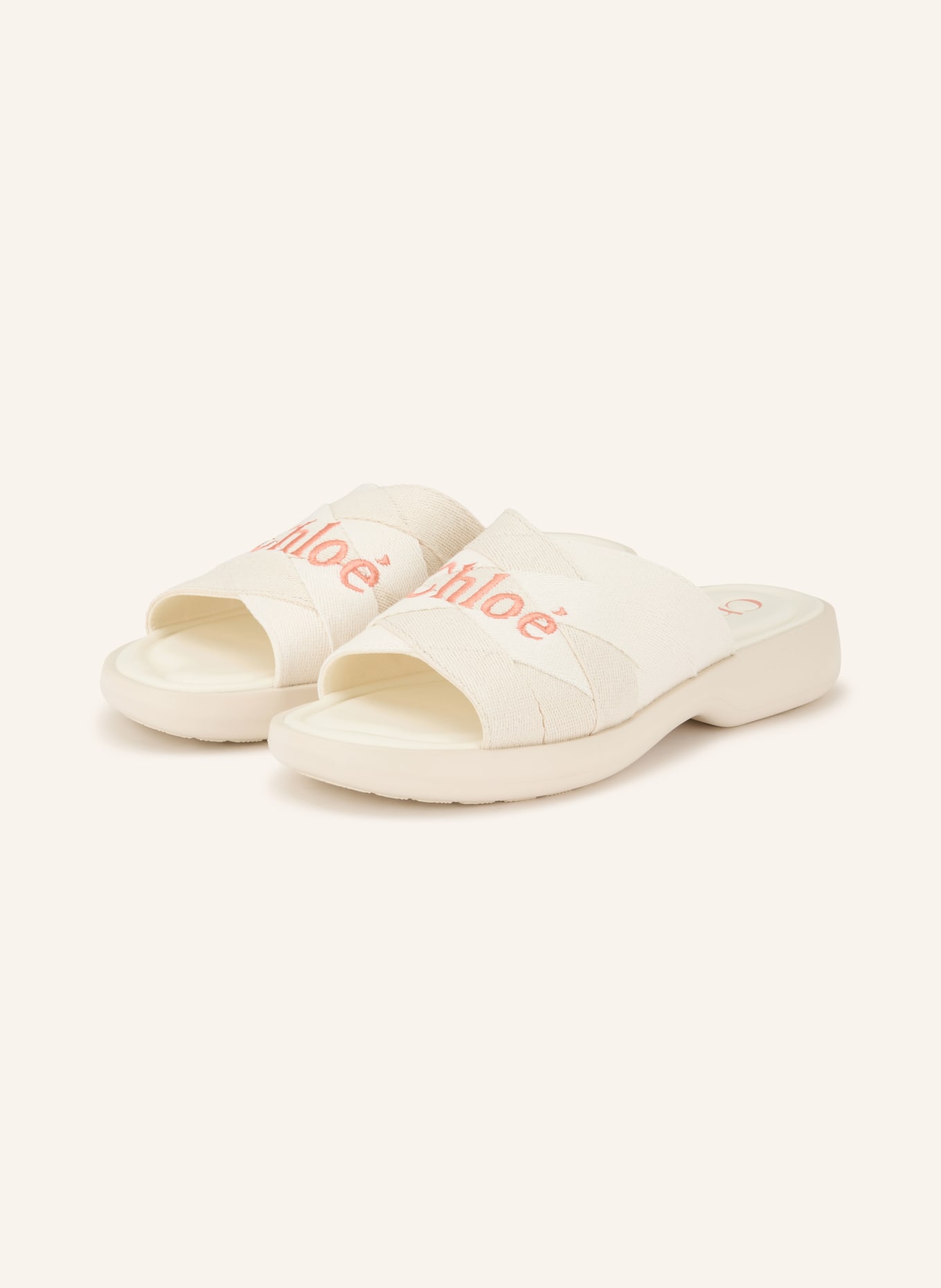 Chloé slippers: 22O Soft Ivory