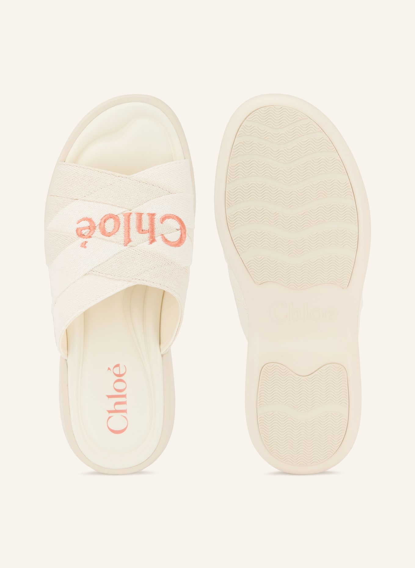 Chloé slippers: 22O Soft Ivory