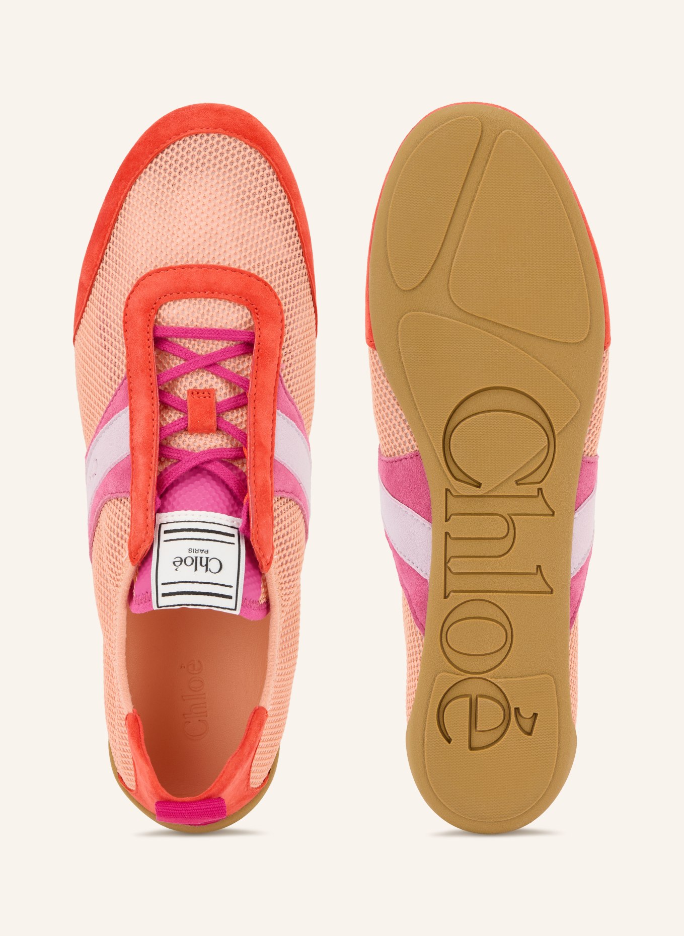 Chloé Sneaker: 81T Orange Fizz