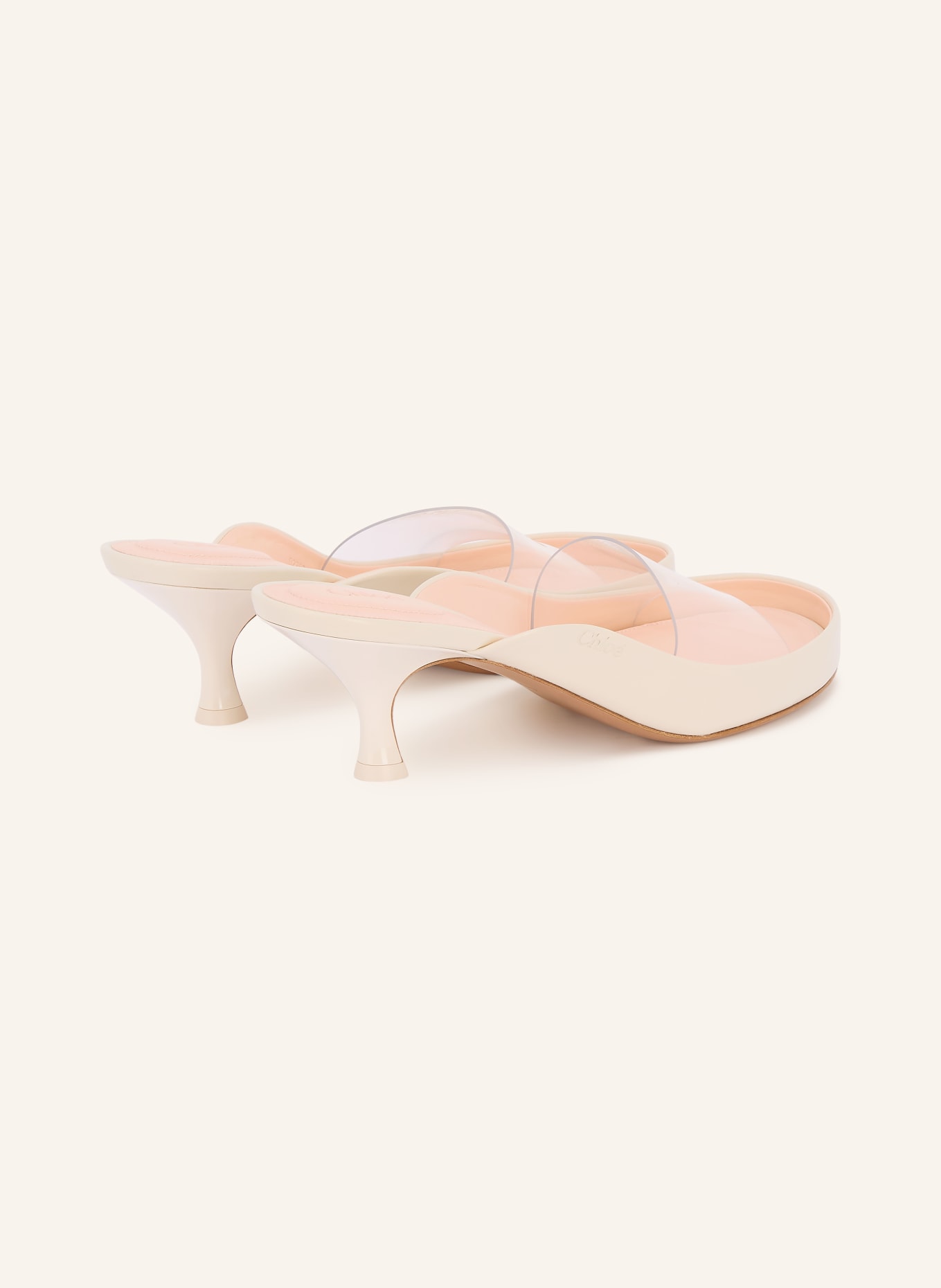 Chloé Mules JUNIE: 22O Soft Ivory