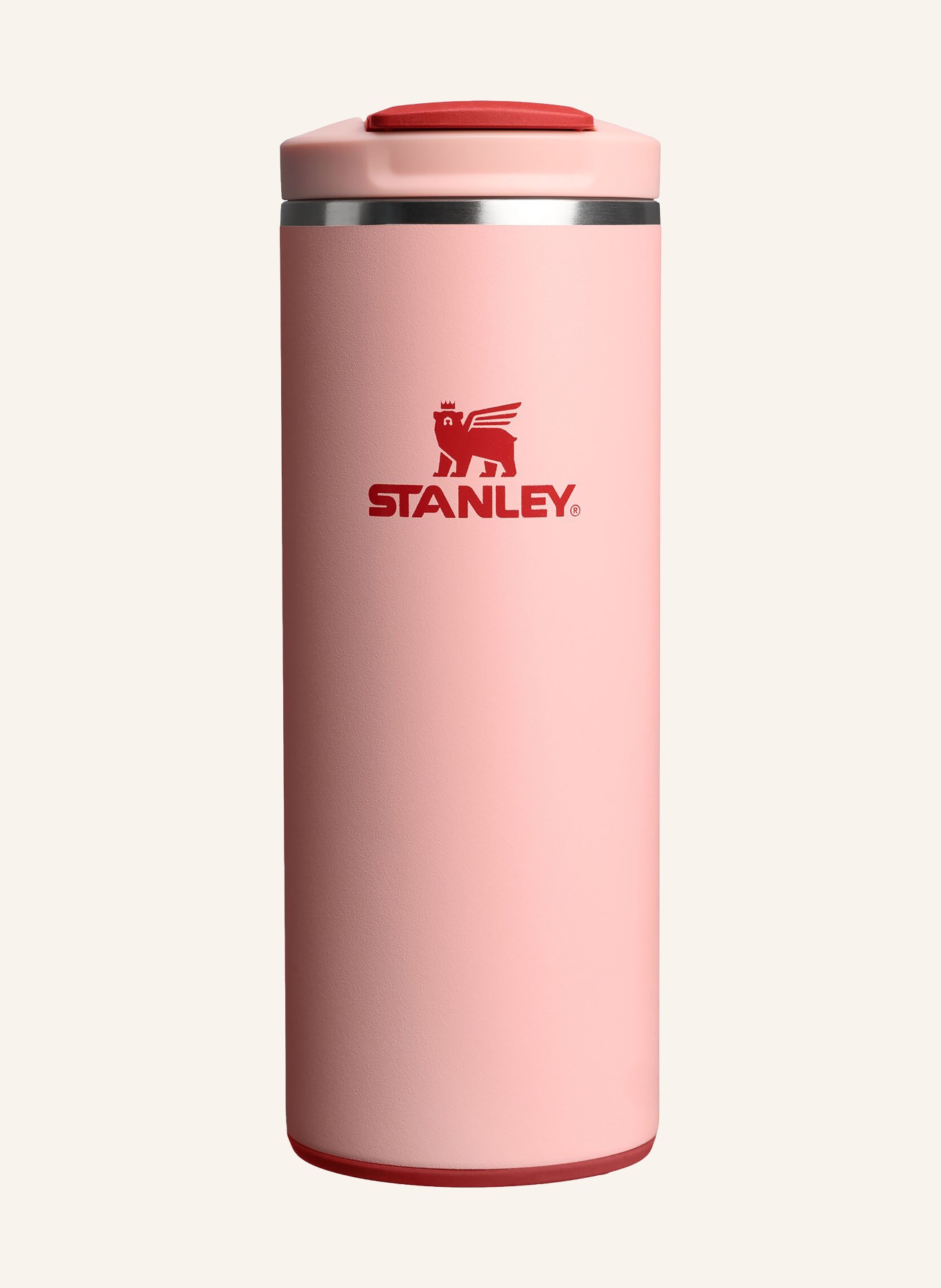 STANLEY Thermobecher THE TRANSIT FLIPTOP: ROSA / SILBER / PINK