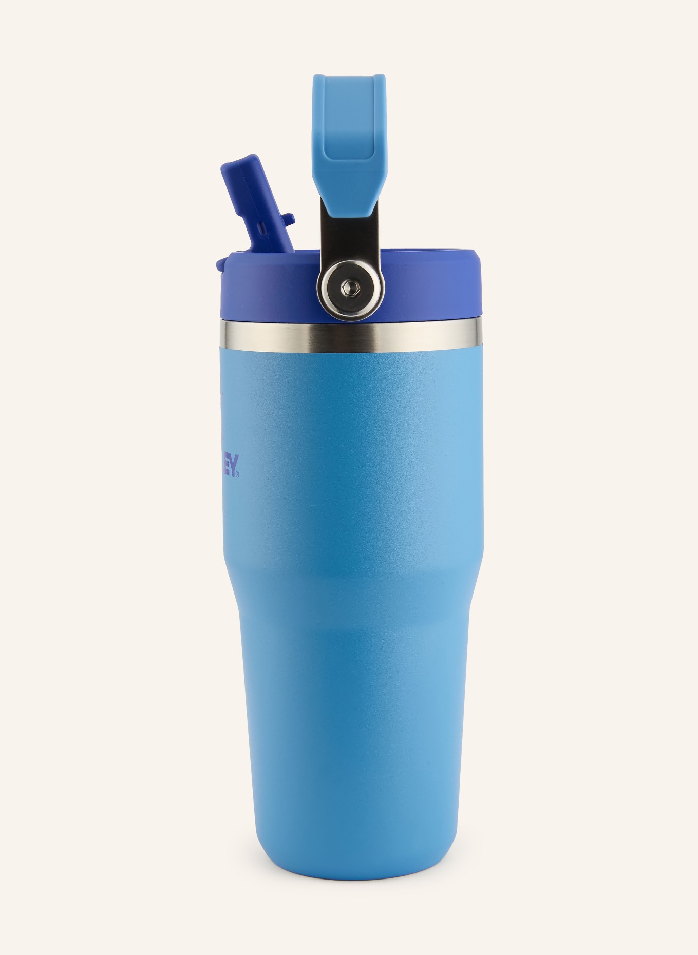 STANLEY Thermosbeker THE ICEFLOW™ FLIP STRAW 2.0: LICHTBLAUW / ZILVER / BLAUW