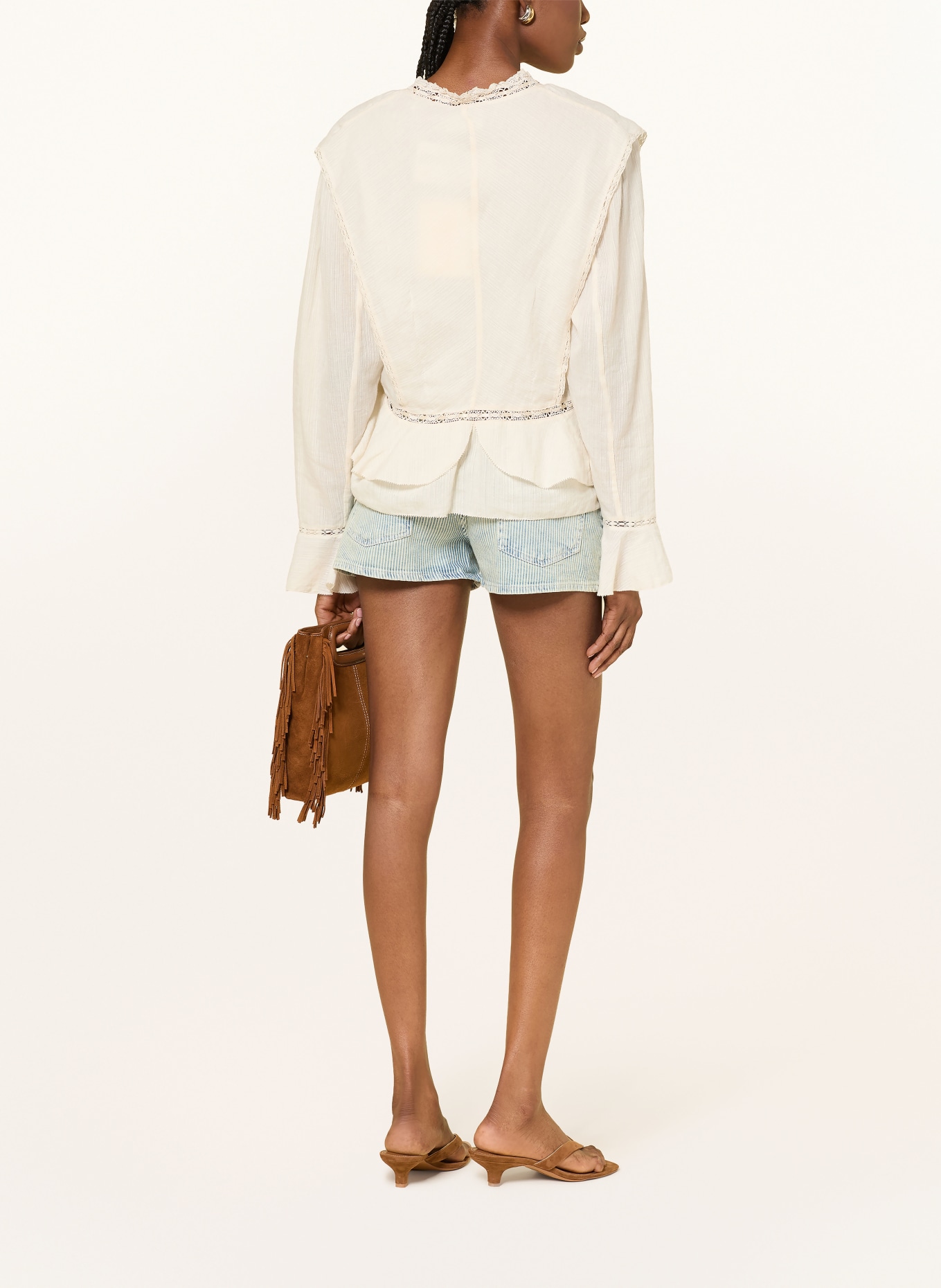 7 for all mankind Denim shorts: 3O4 STRIPES
