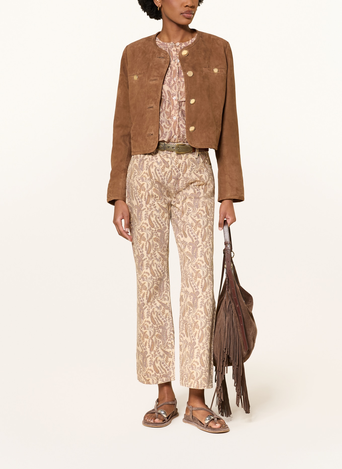 ba&sh Rovné džíny TOOTY: ECRU OFF WHITE